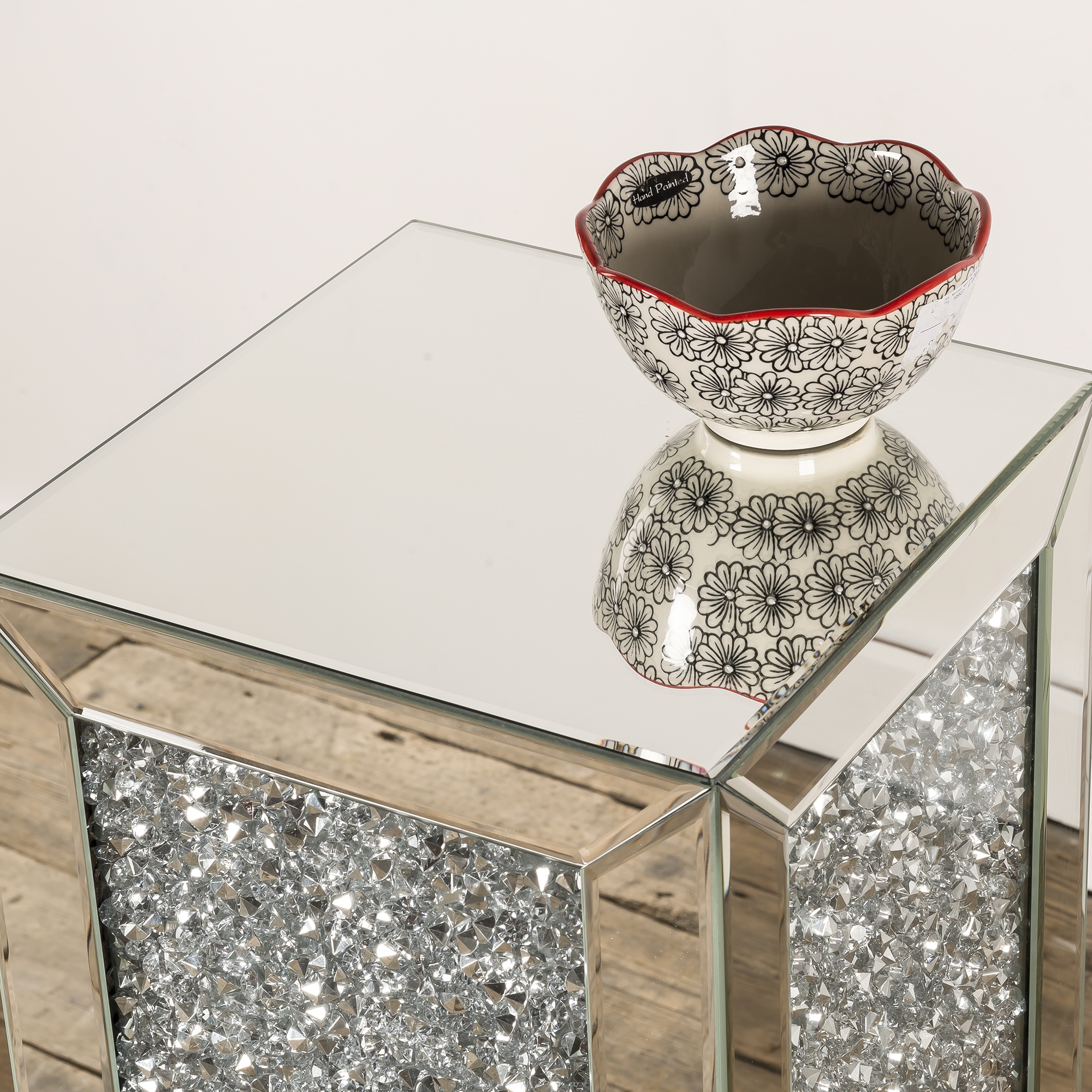 Crushed Diamond Mirrored Occasional Table