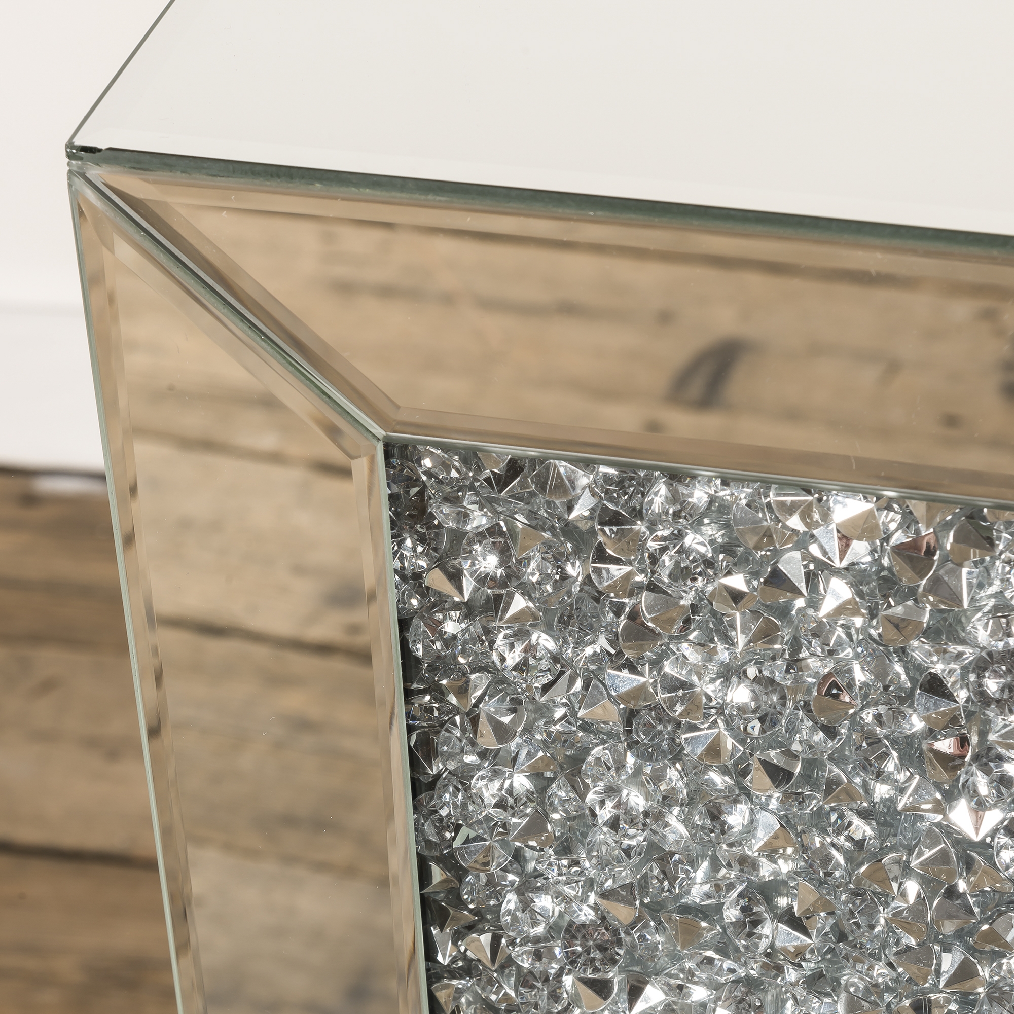 Crushed Diamond Mirrored Occasional Table