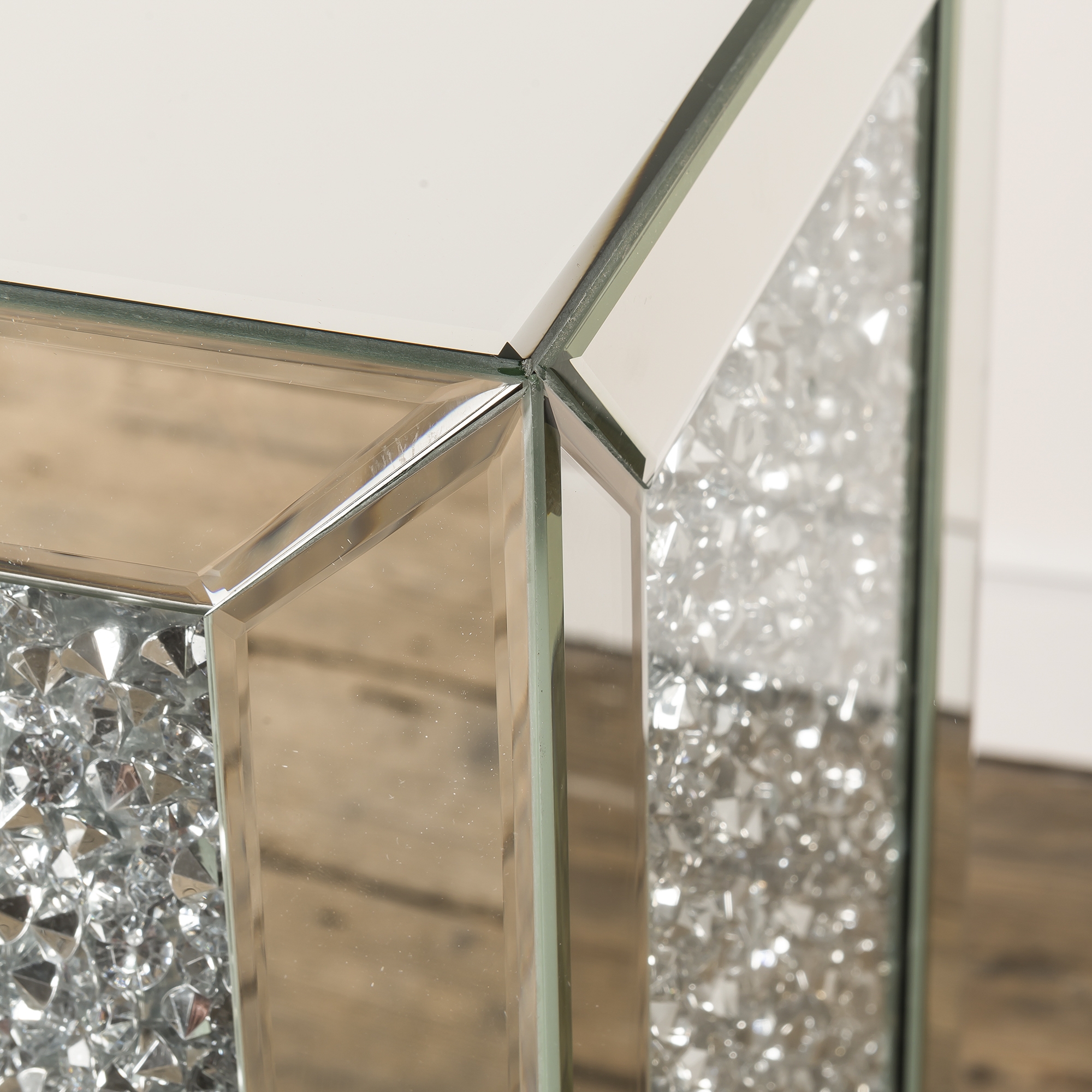 Crushed Diamond Mirrored Occasional Table