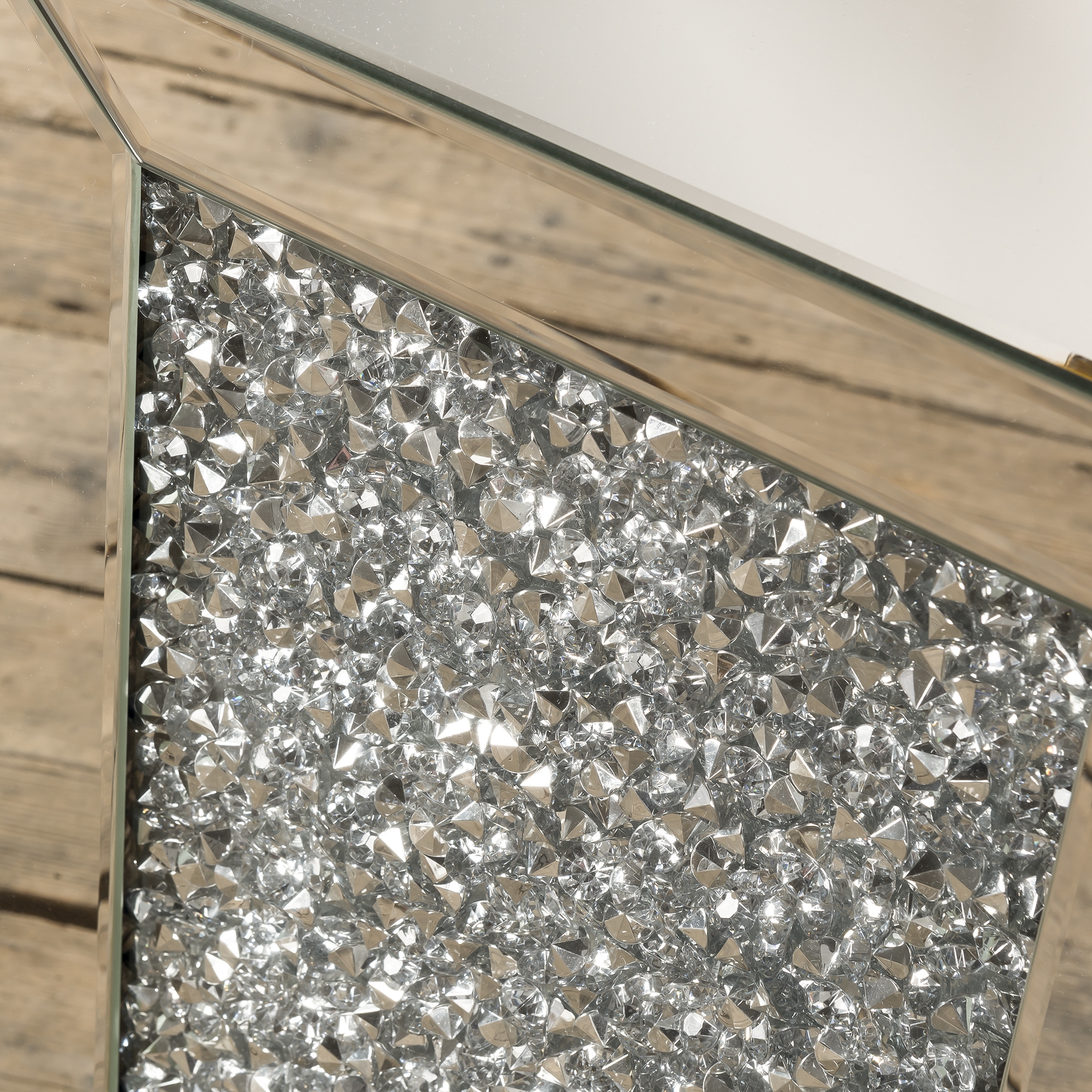 Crushed Diamond Mirrored Occasional Table 