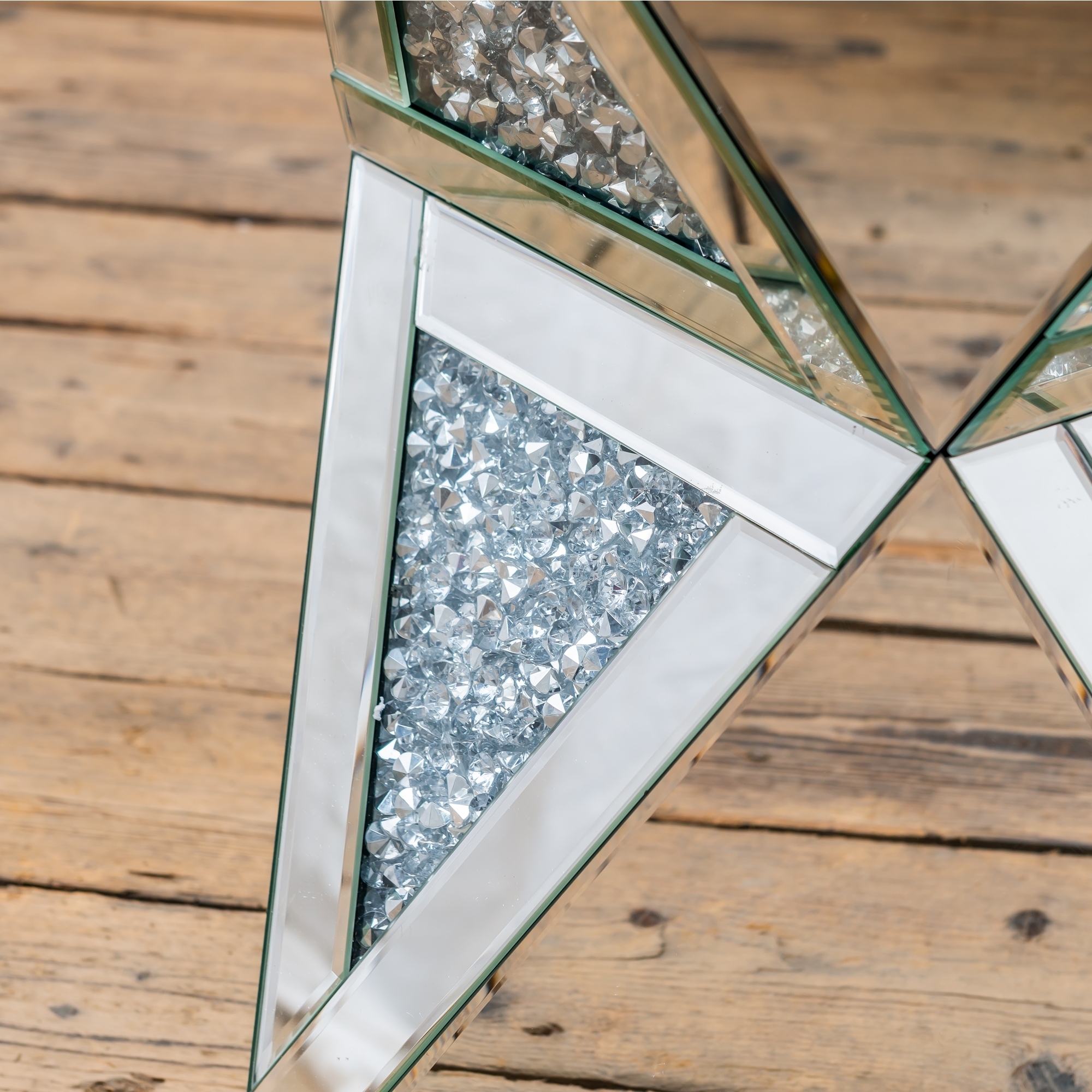 Crushed Diamond Mirrored Occasional Table