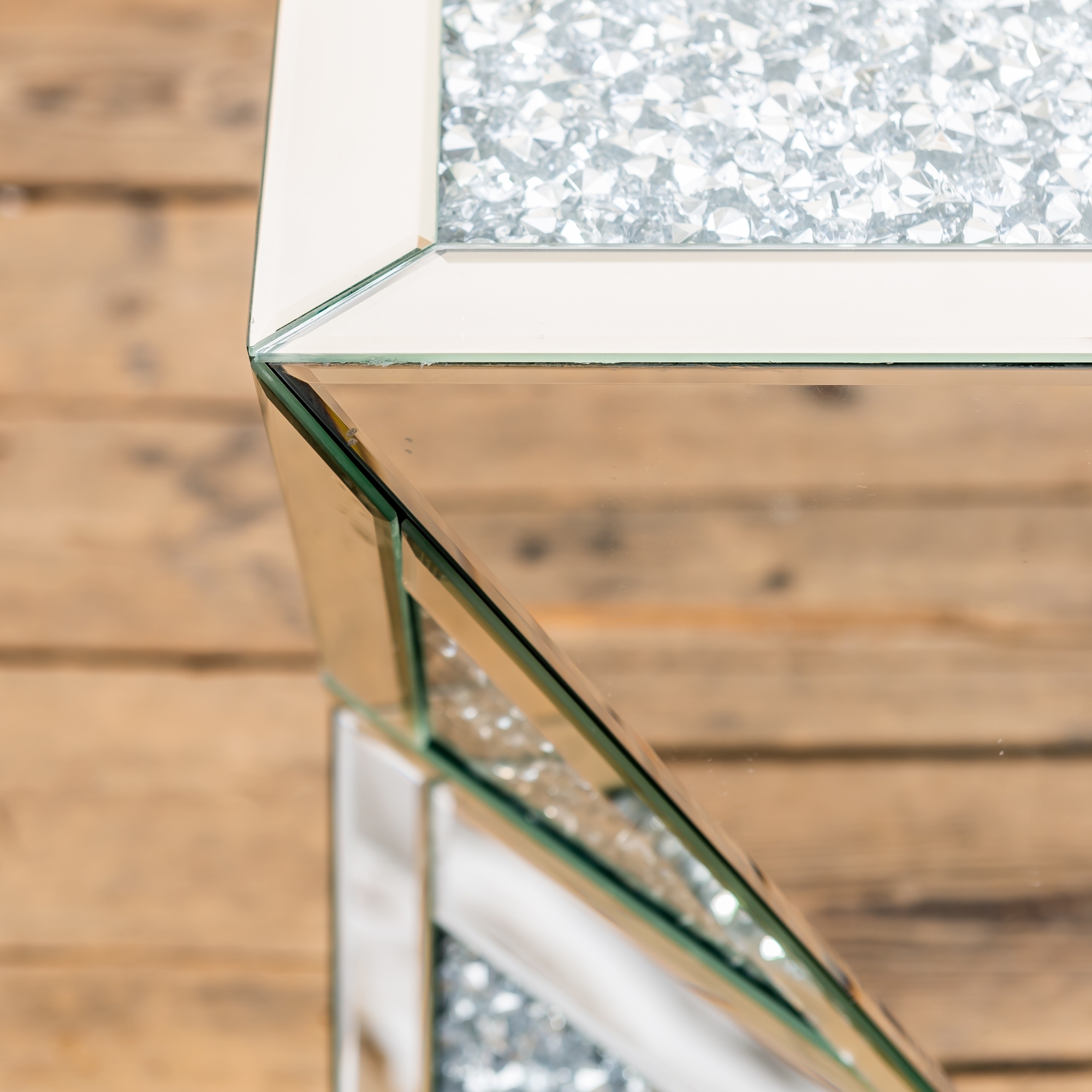 Crushed Diamond Mirrored Occasional Table