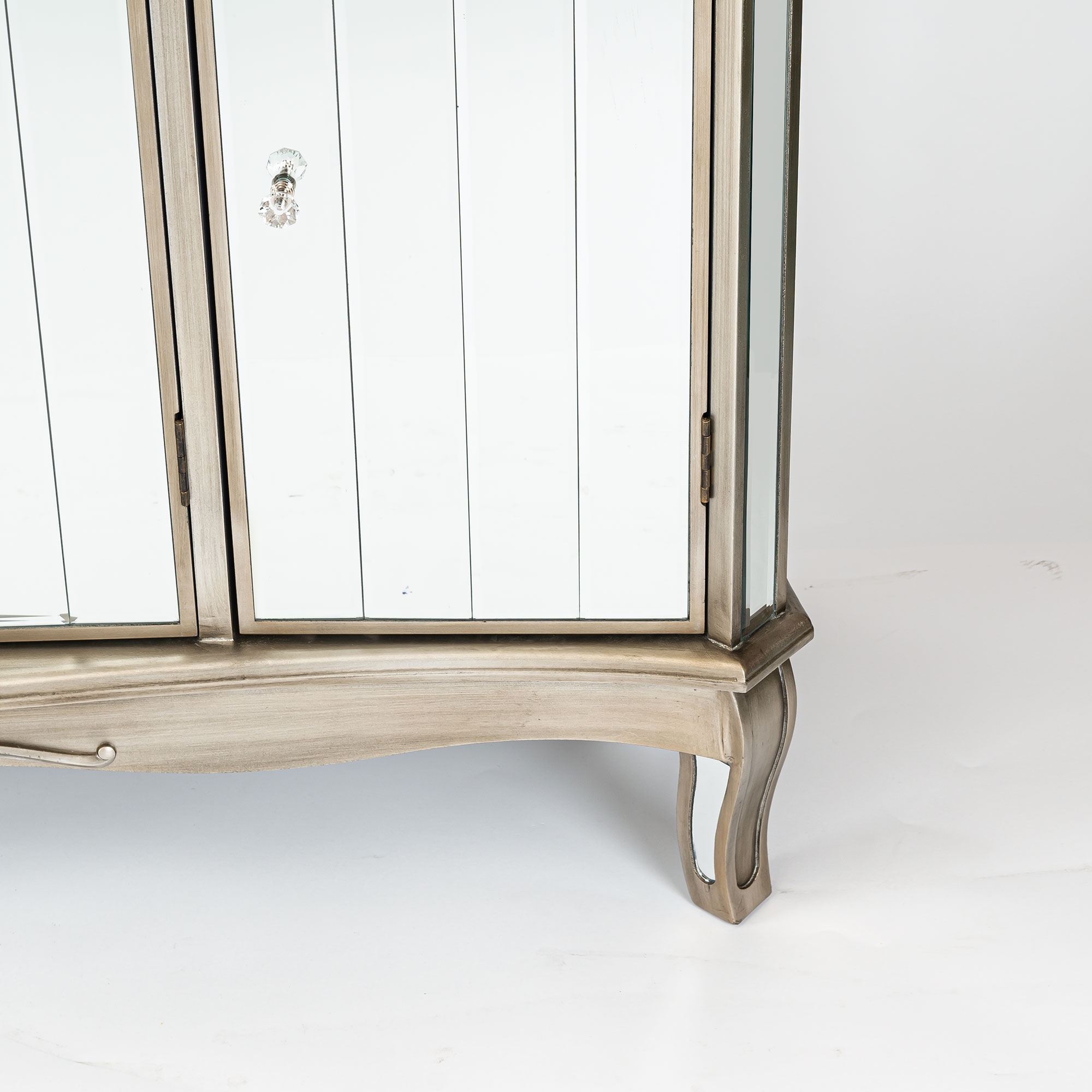 Annabelle Mirrored Sideboard Cabinet - Antique Silver