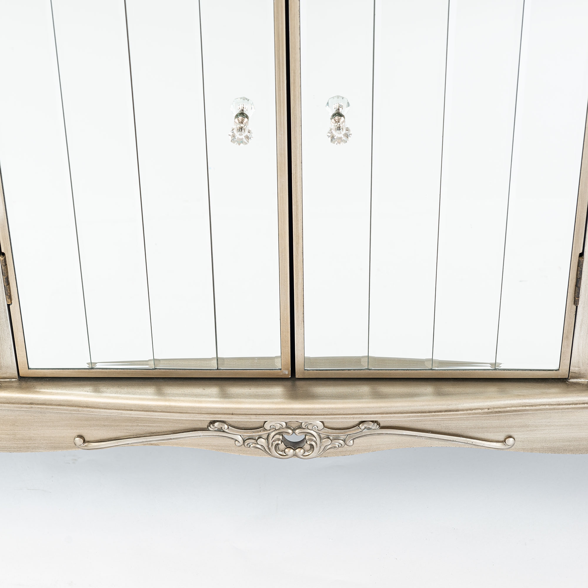 Annabelle Mirrored Sideboard Cabinet - Antique Silver