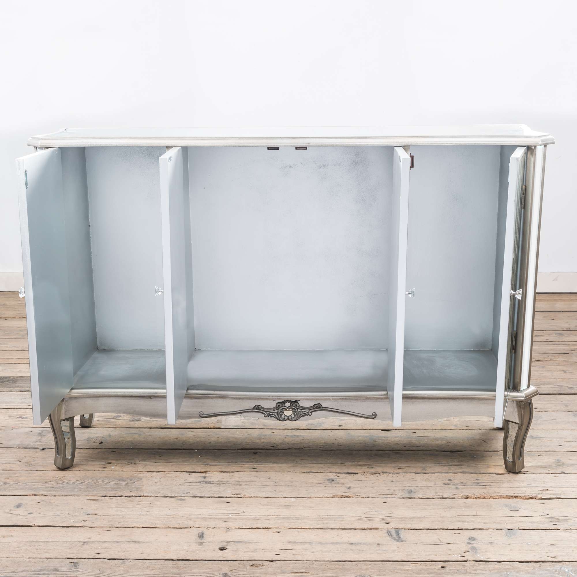 Annabelle Mirrored Sideboard Cabinet - Antique Silver