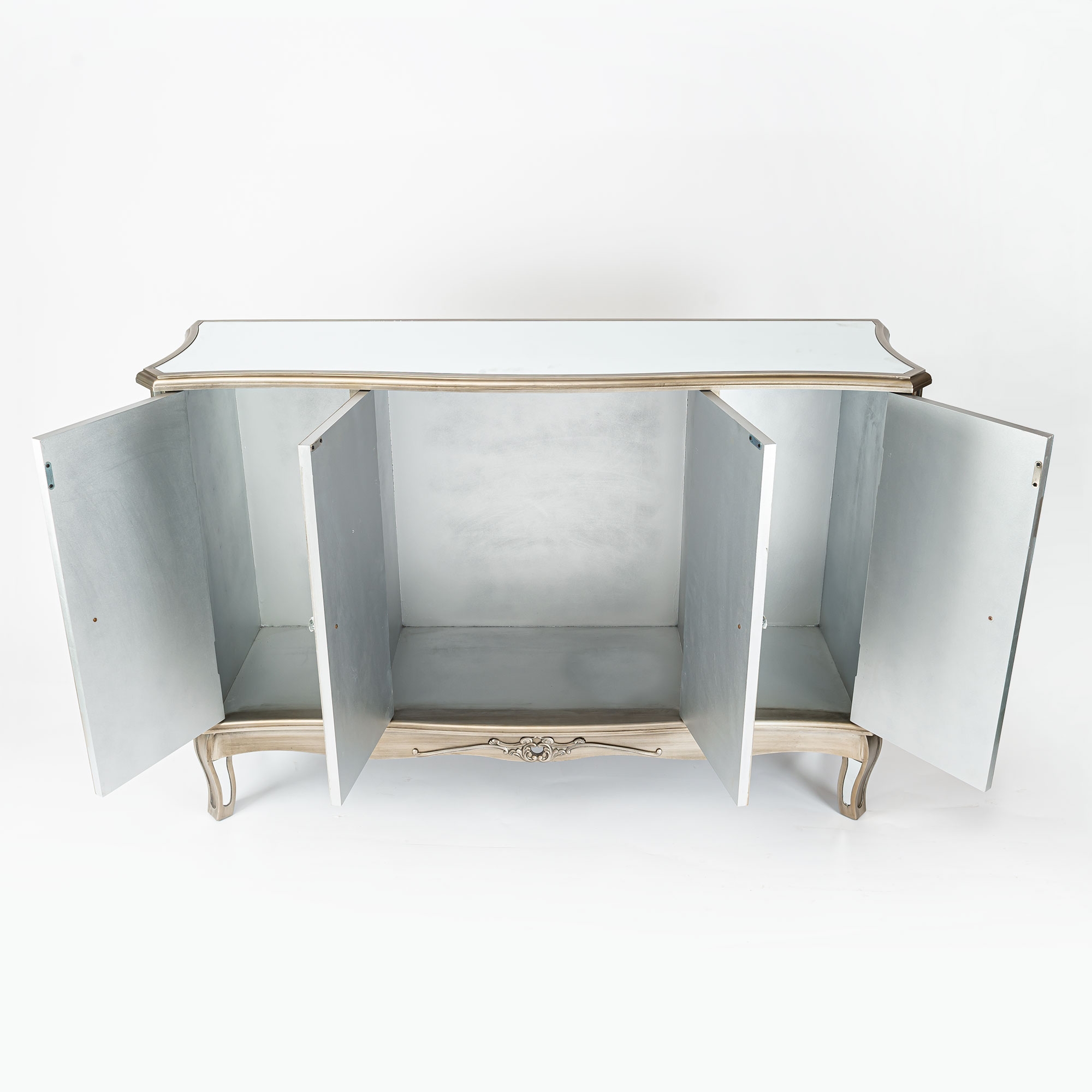 Annabelle Mirrored Sideboard Cabinet - Antique Silver