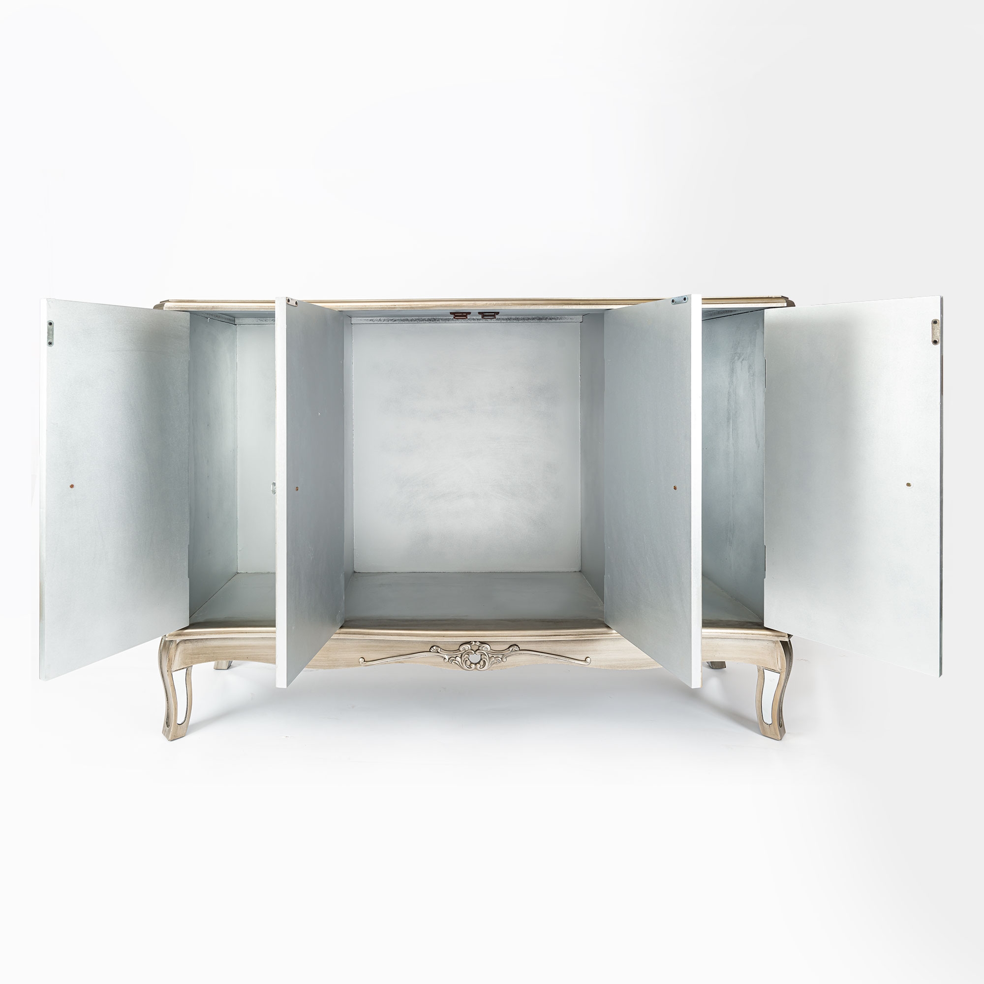 Annabelle Mirrored Sideboard Cabinet - Antique Silver