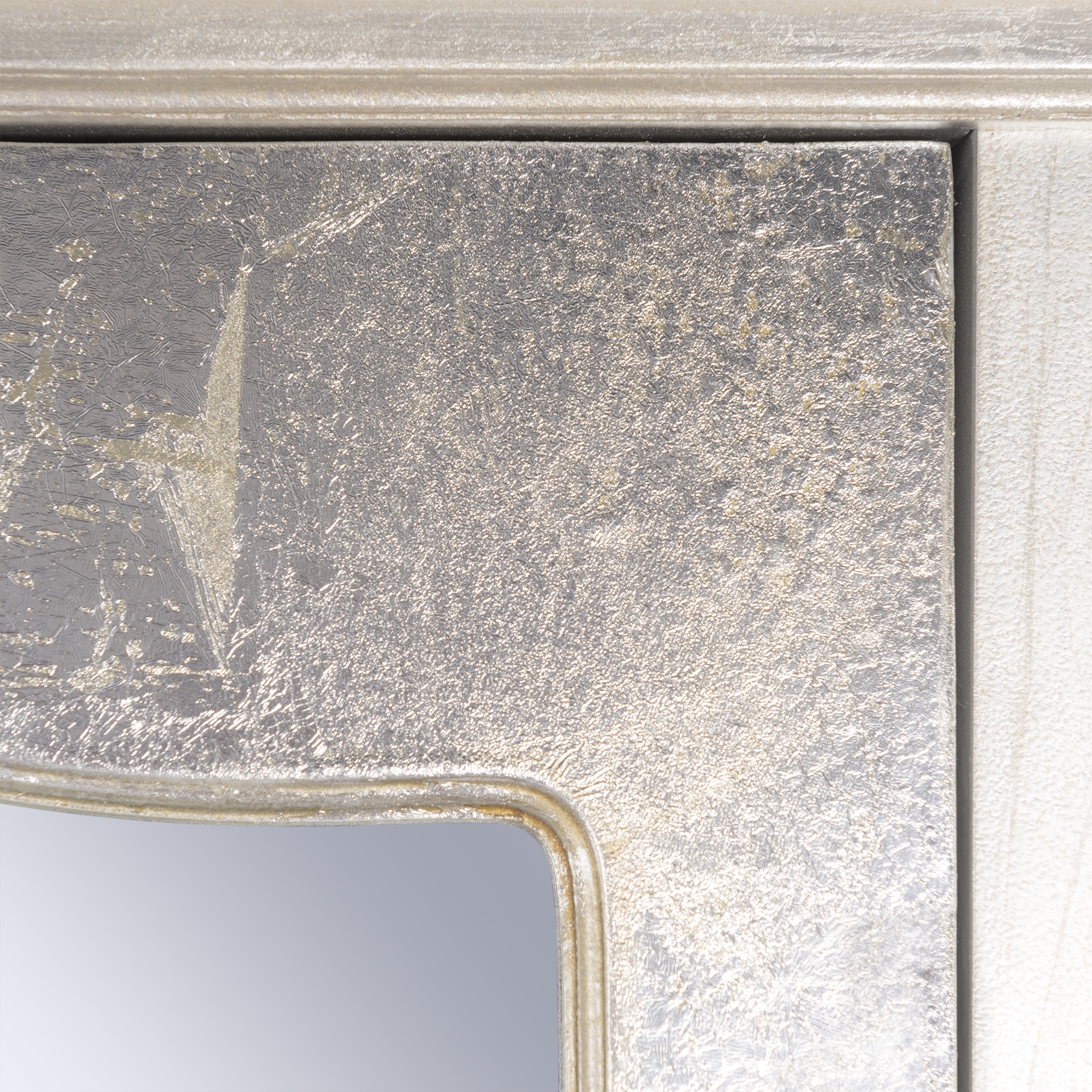 Annabelle Mirrored Wardrobe - Champagne Silver Gilt Leaf