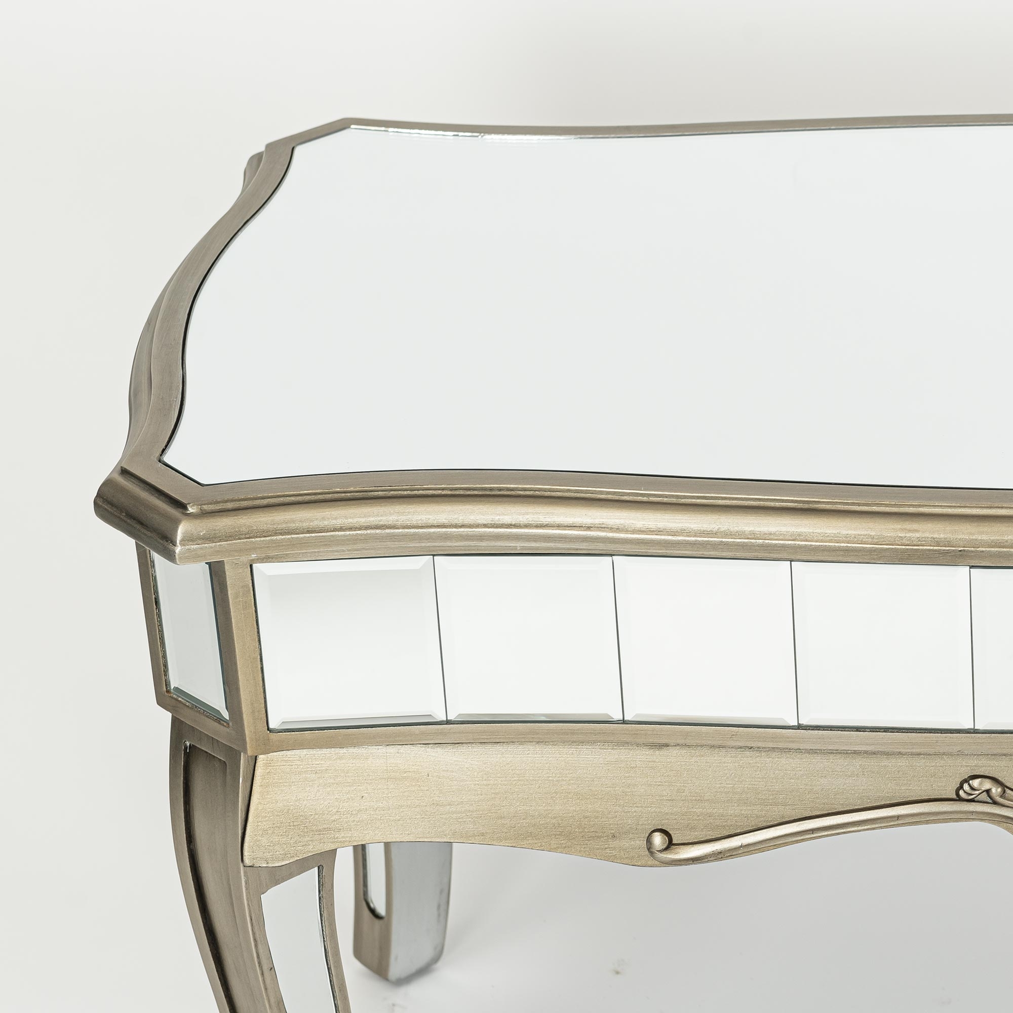 Annabelle Mirrored Coffee Table - Antique Silver