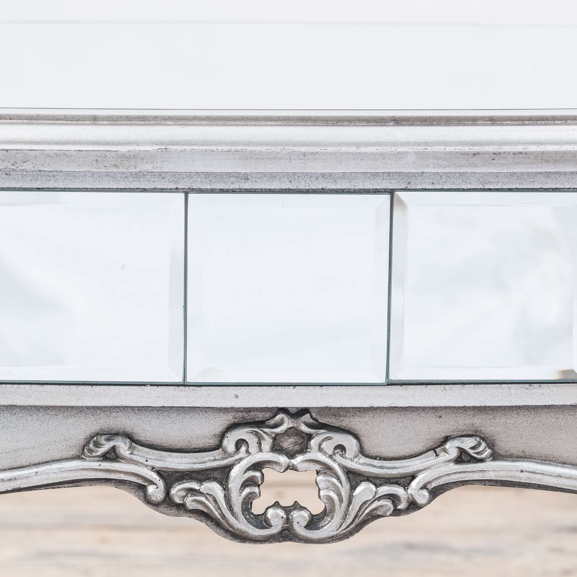 Annabelle Mirrored Coffee Table - Antique Silver