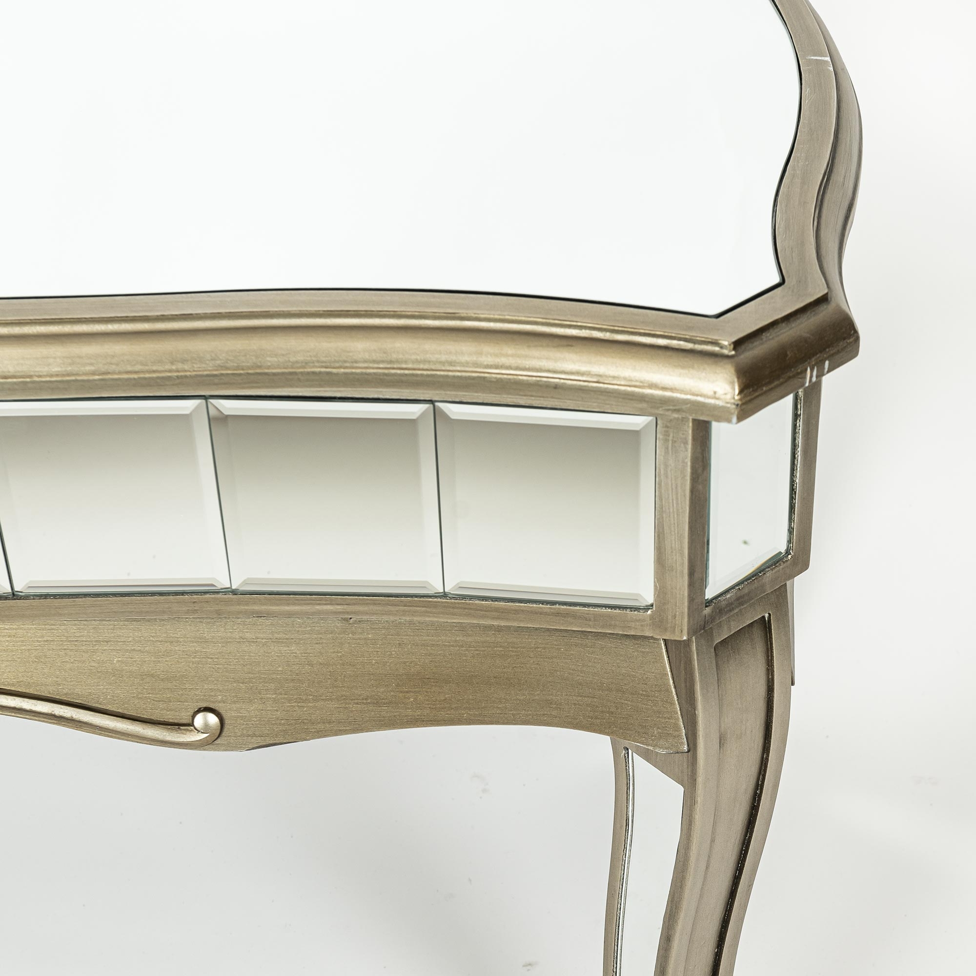 Annabelle Mirrored Coffee Table - Antique Silver