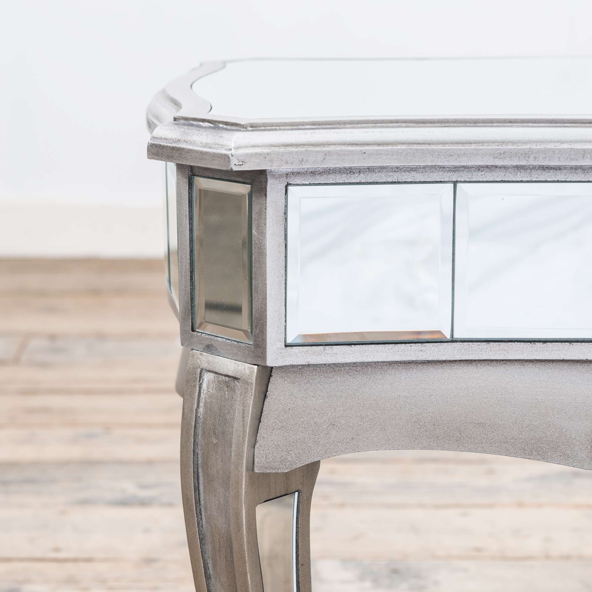 Annabelle Mirrored Coffee Table - Antique Silver