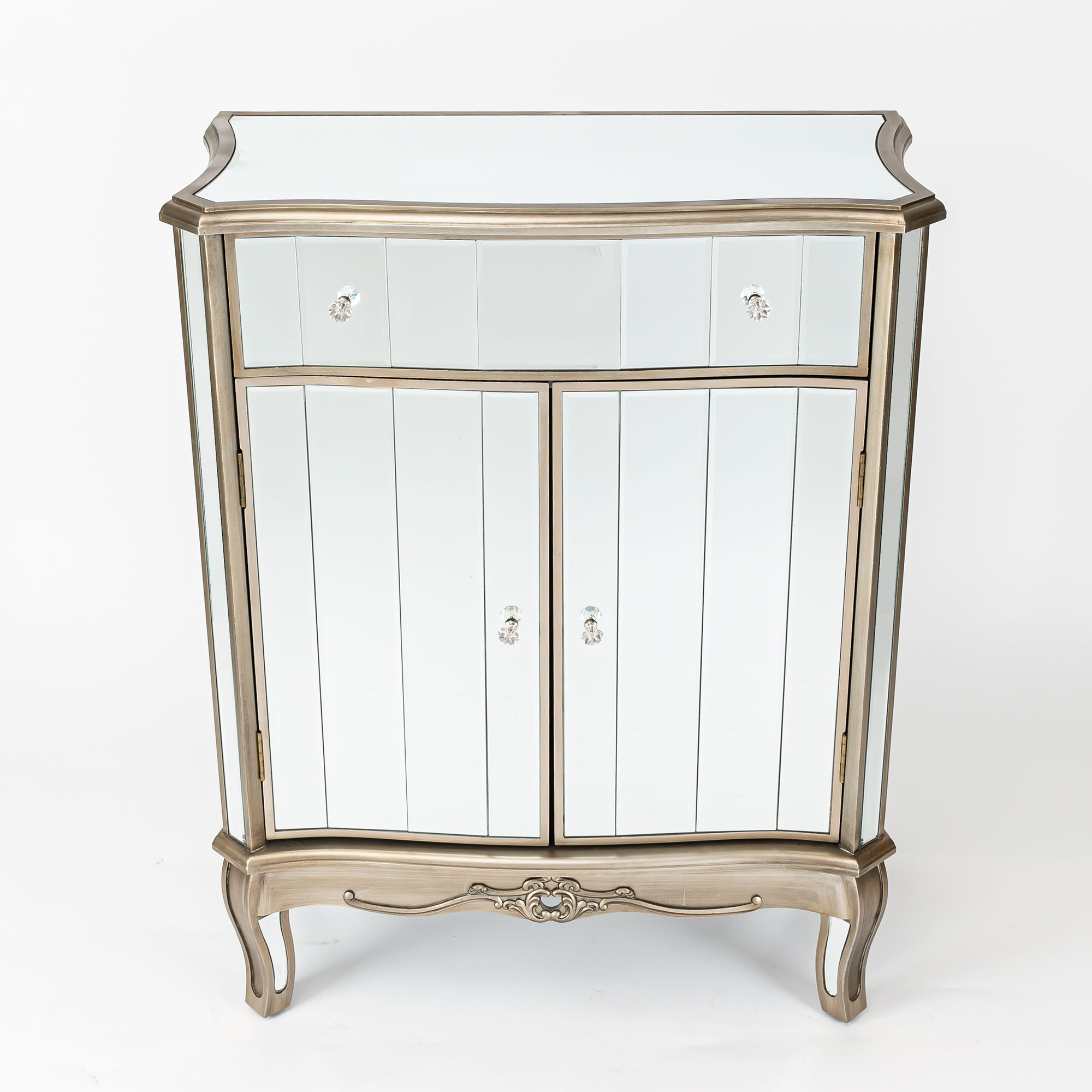 Annabelle Mirrored Sideboard Cabinet - Antique Silver