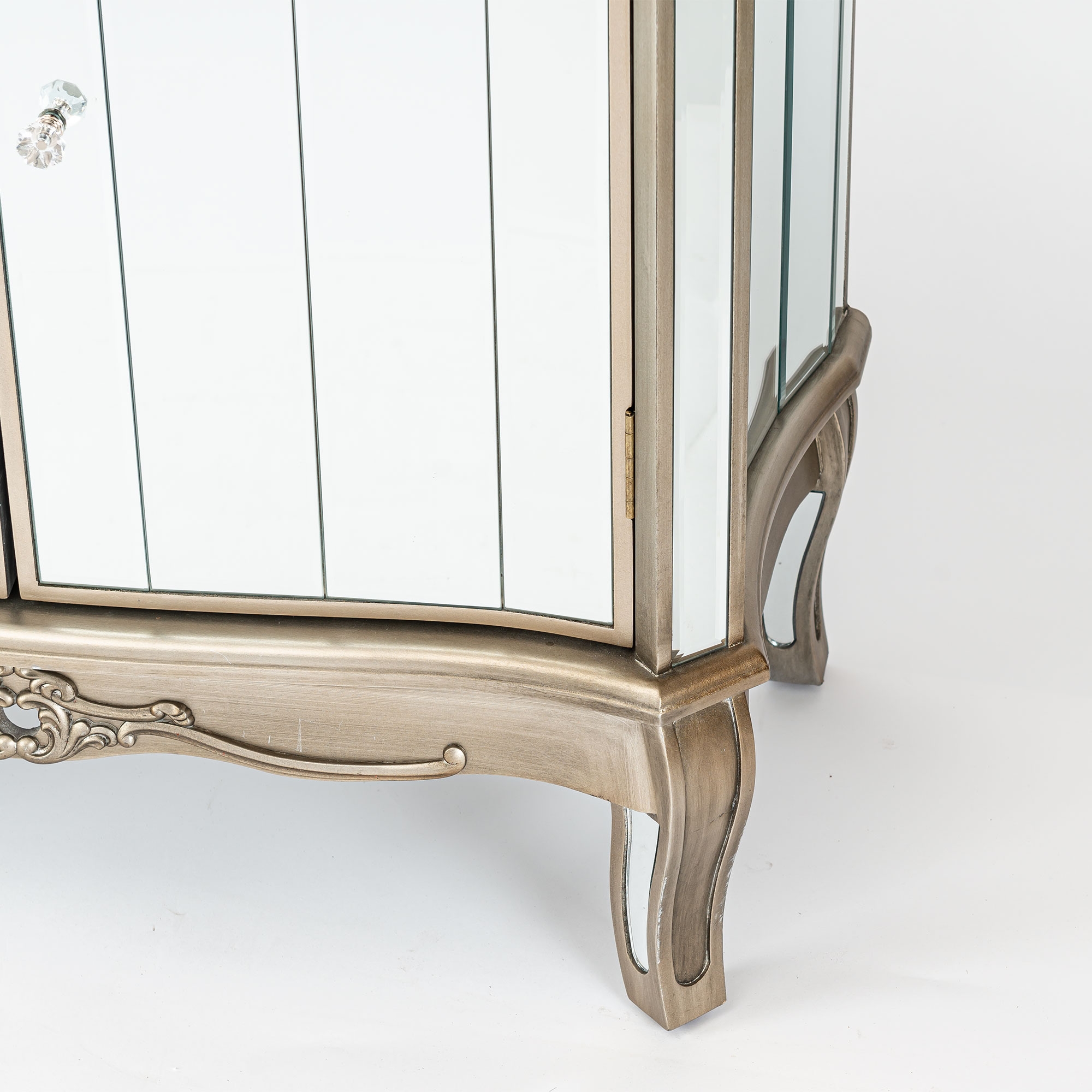Annabelle Mirrored Sideboard Cabinet - Antique Silver