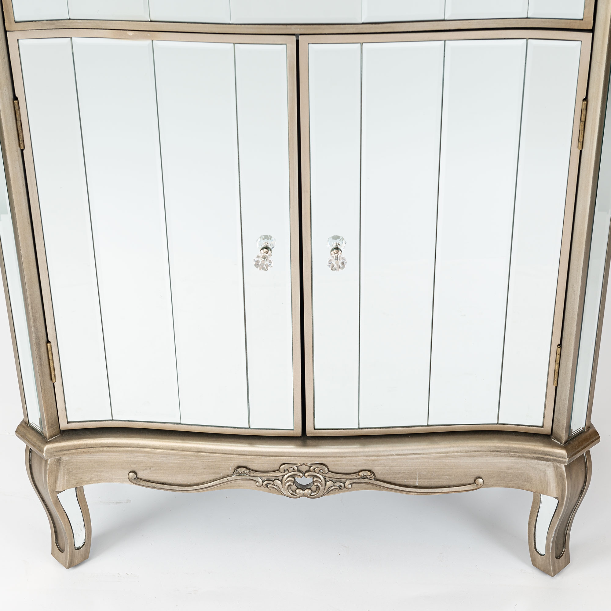 Annabelle Mirrored Sideboard Cabinet - Antique Silver