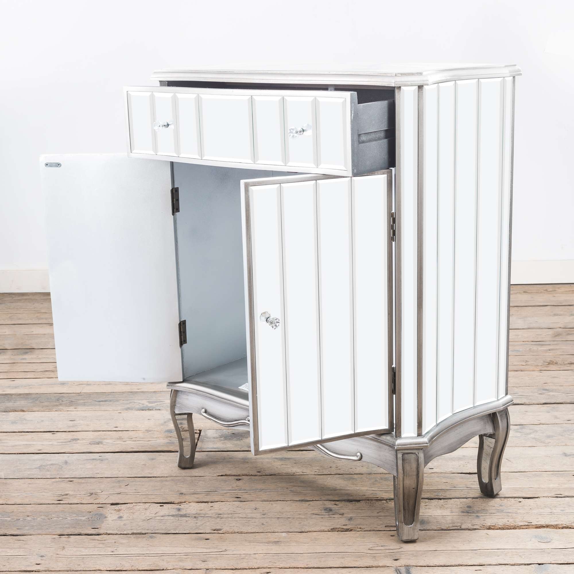 Annabelle Mirrored Sideboard Cabinet - Antique Silver