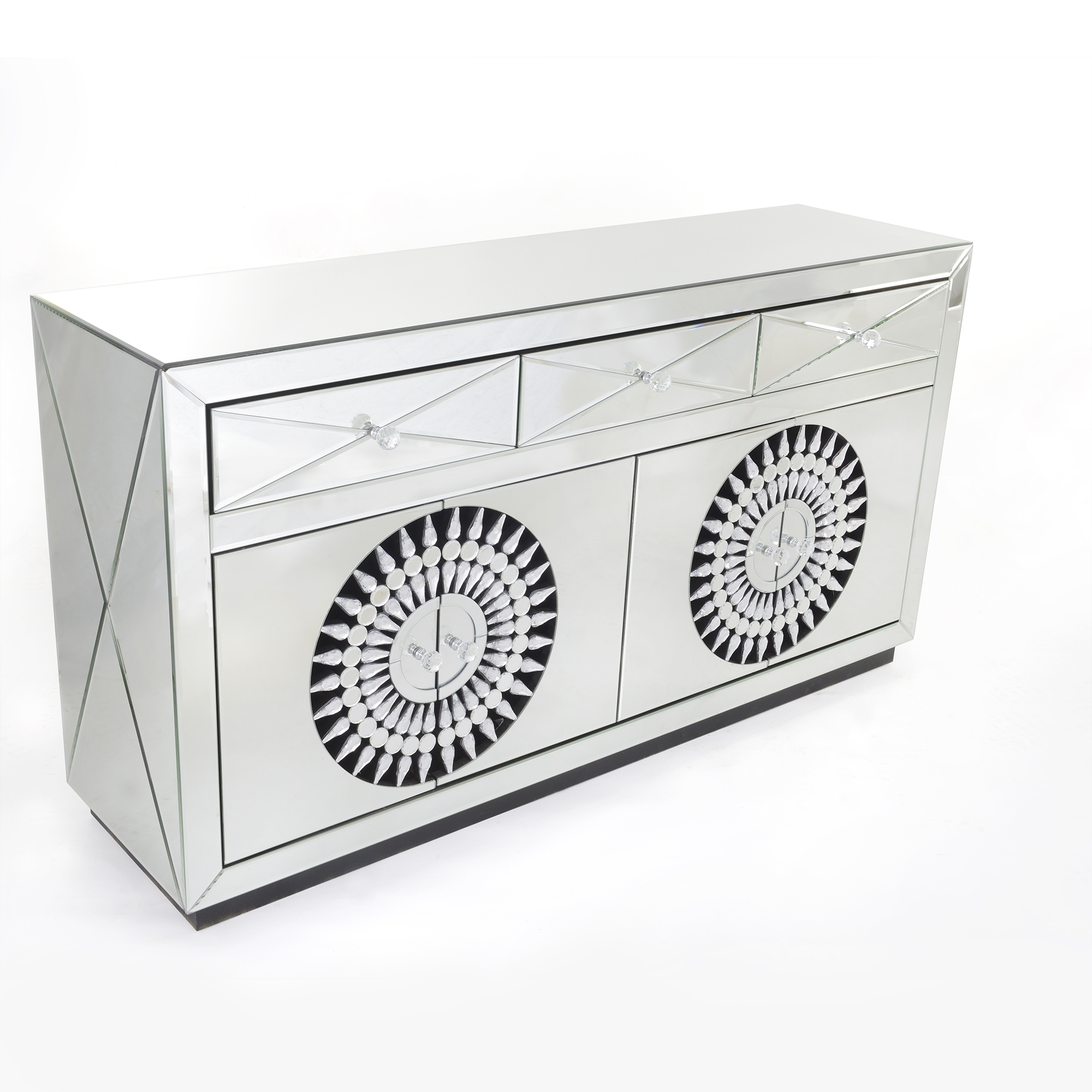 Apollo Crystal Mirrored Sideboard Cabinet