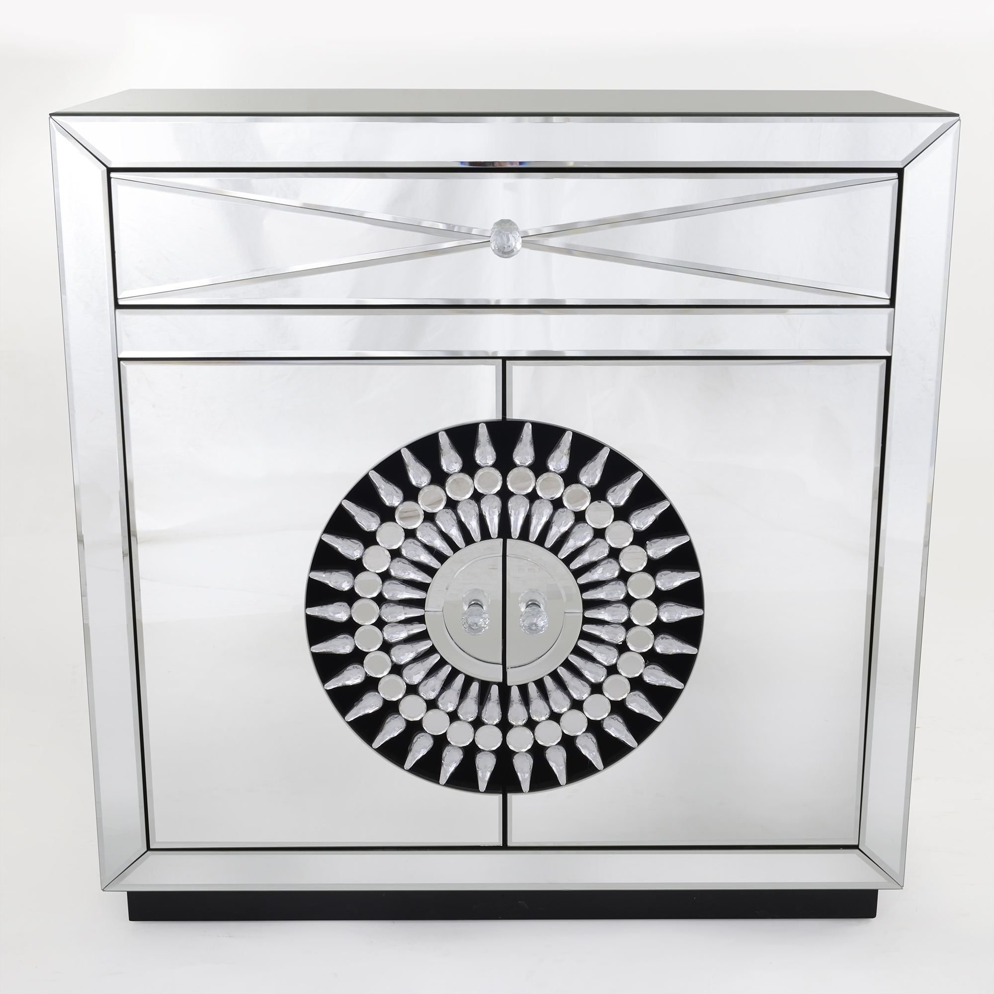 Apollo Crystal Mirrored Sideboard Cabinet