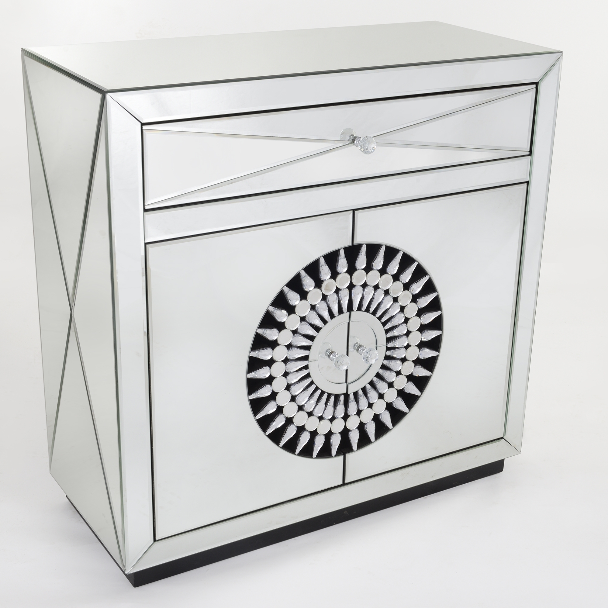 Apollo Crystal Mirrored Sideboard Cabinet