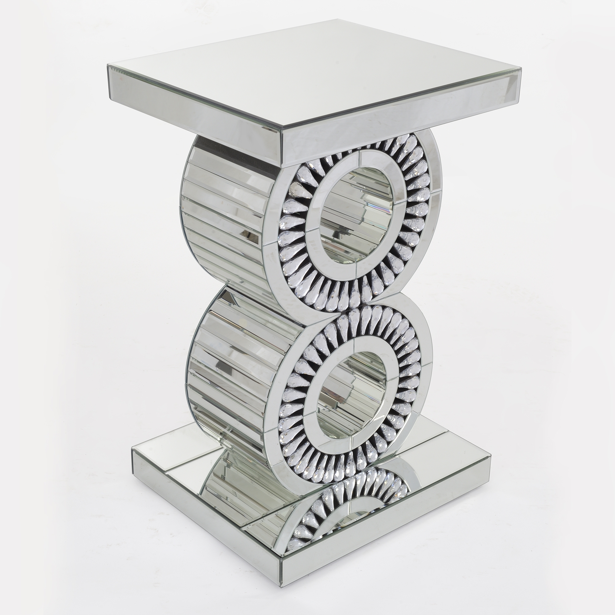 Apollo Crystal Mirrored Side Table