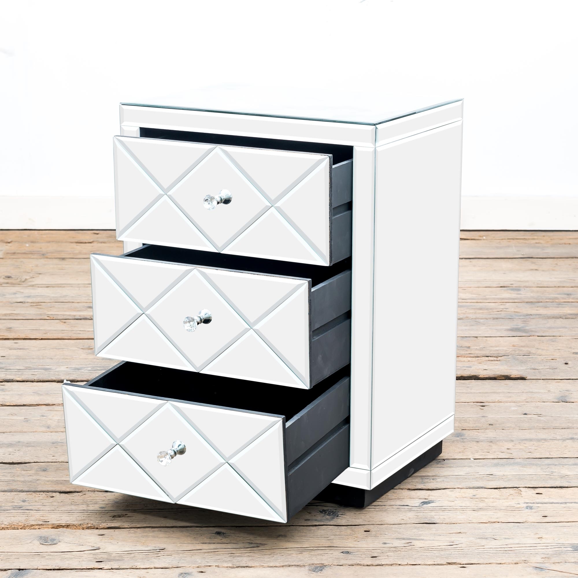 Diamant Mirrored Bedside Table 