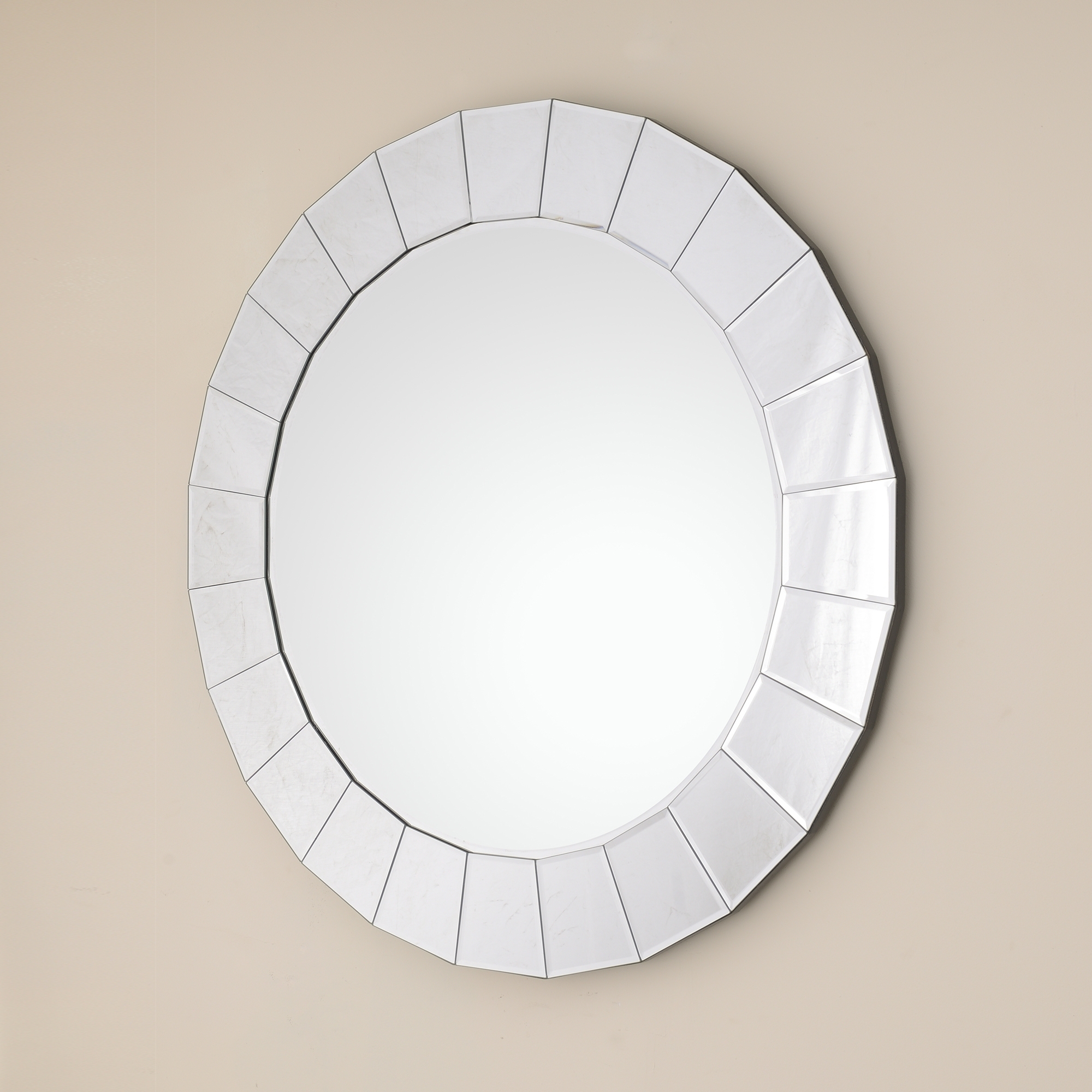 Venetian Mirror with Square Shaped Mirrored Bezels