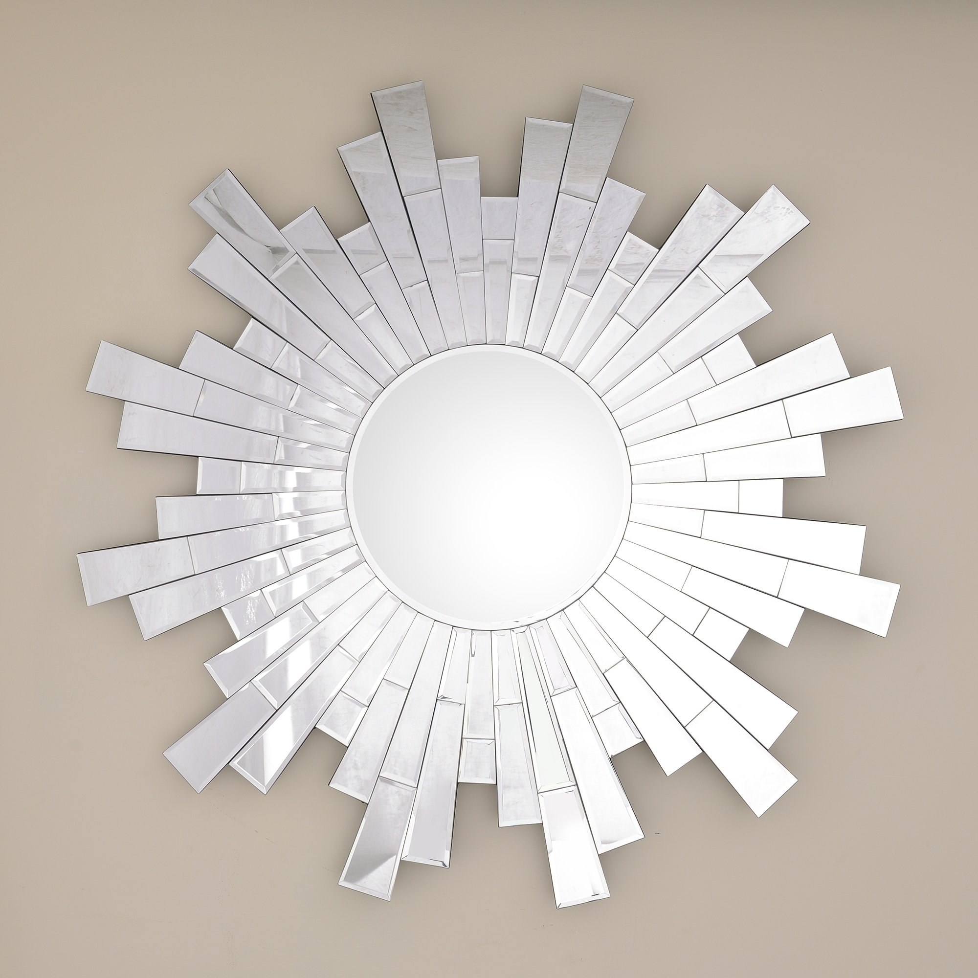 Venetian Geometric Round Mirror
