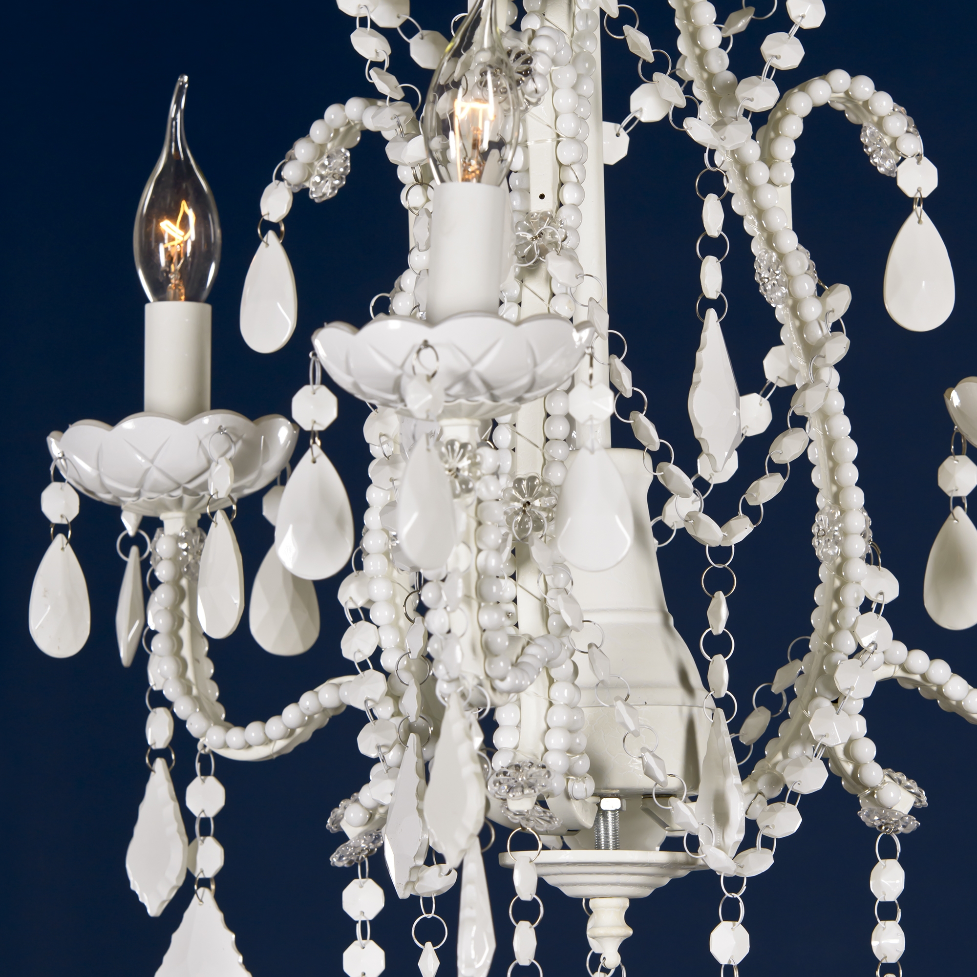 Marie Therese  3 Light Chandelier - Cream Crack