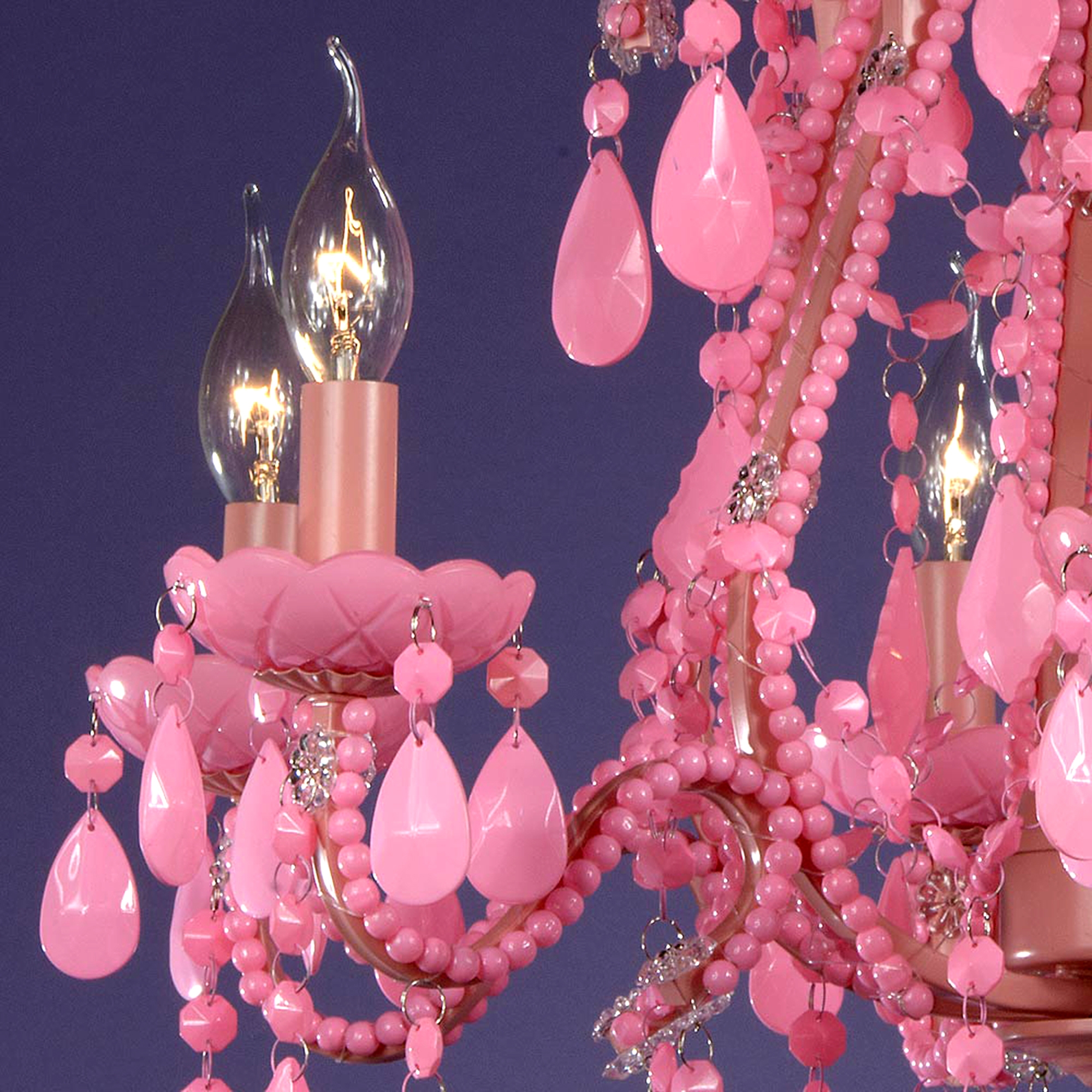 Marie Therese 6 Light Chandelier - Pink