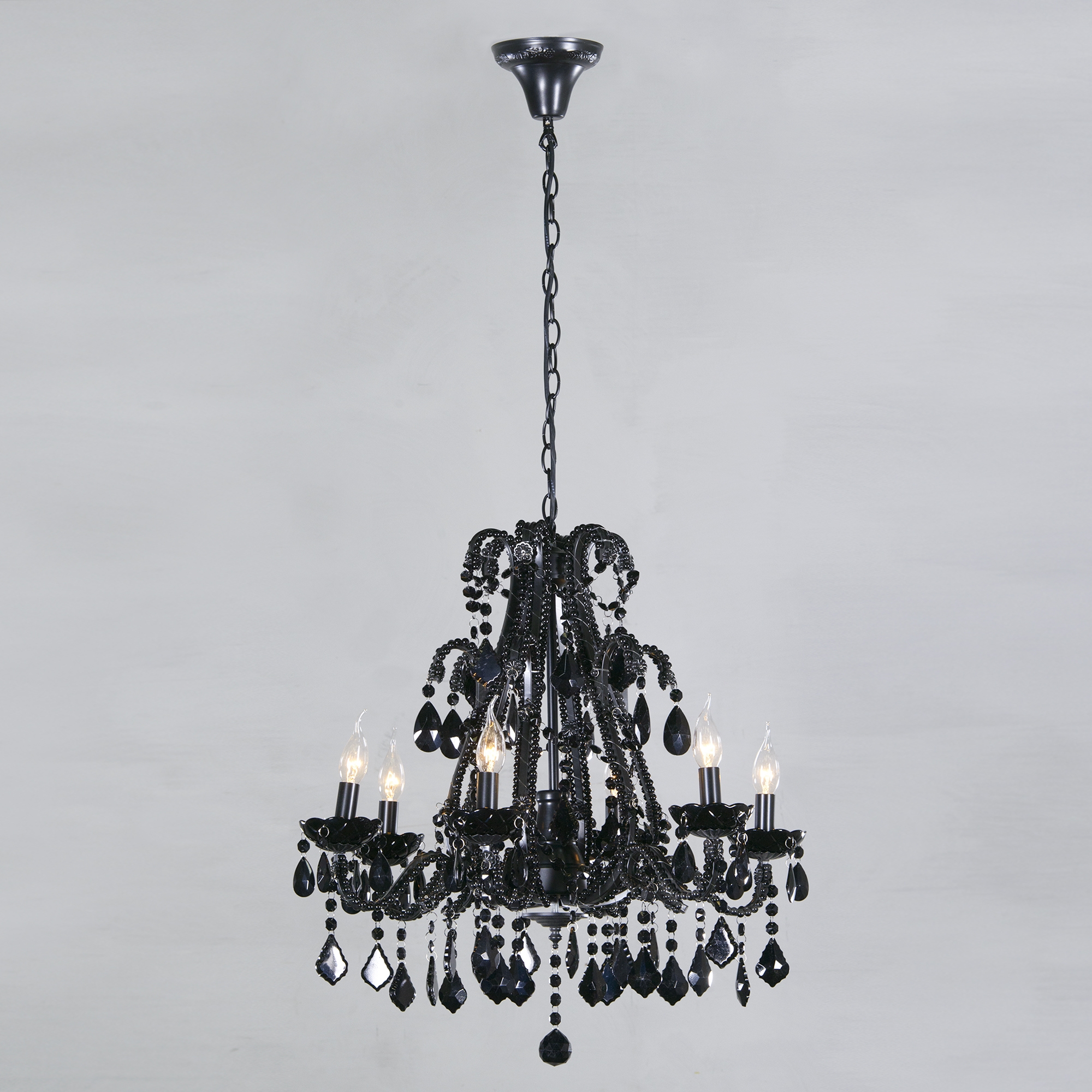 Marie Therese 6 Light Chandelier - Black
