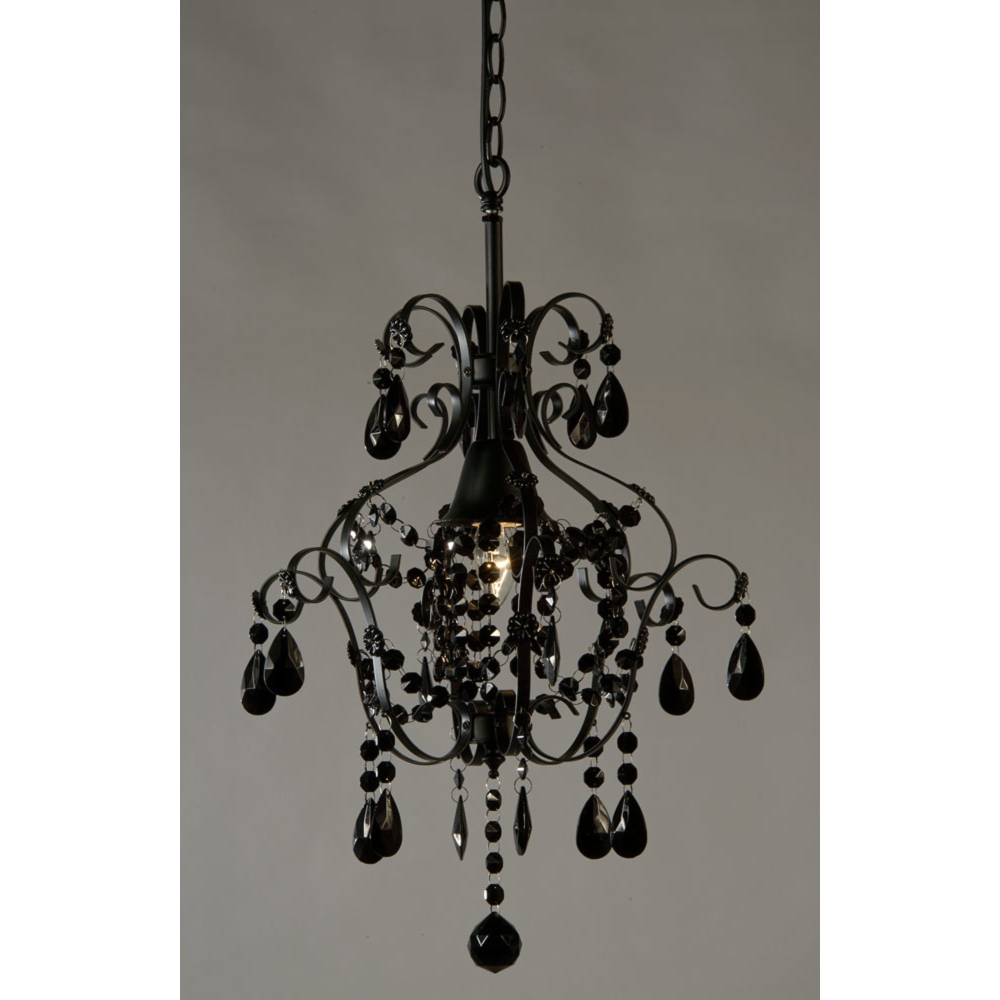 Marie Therese Single Light Chandelier - Black