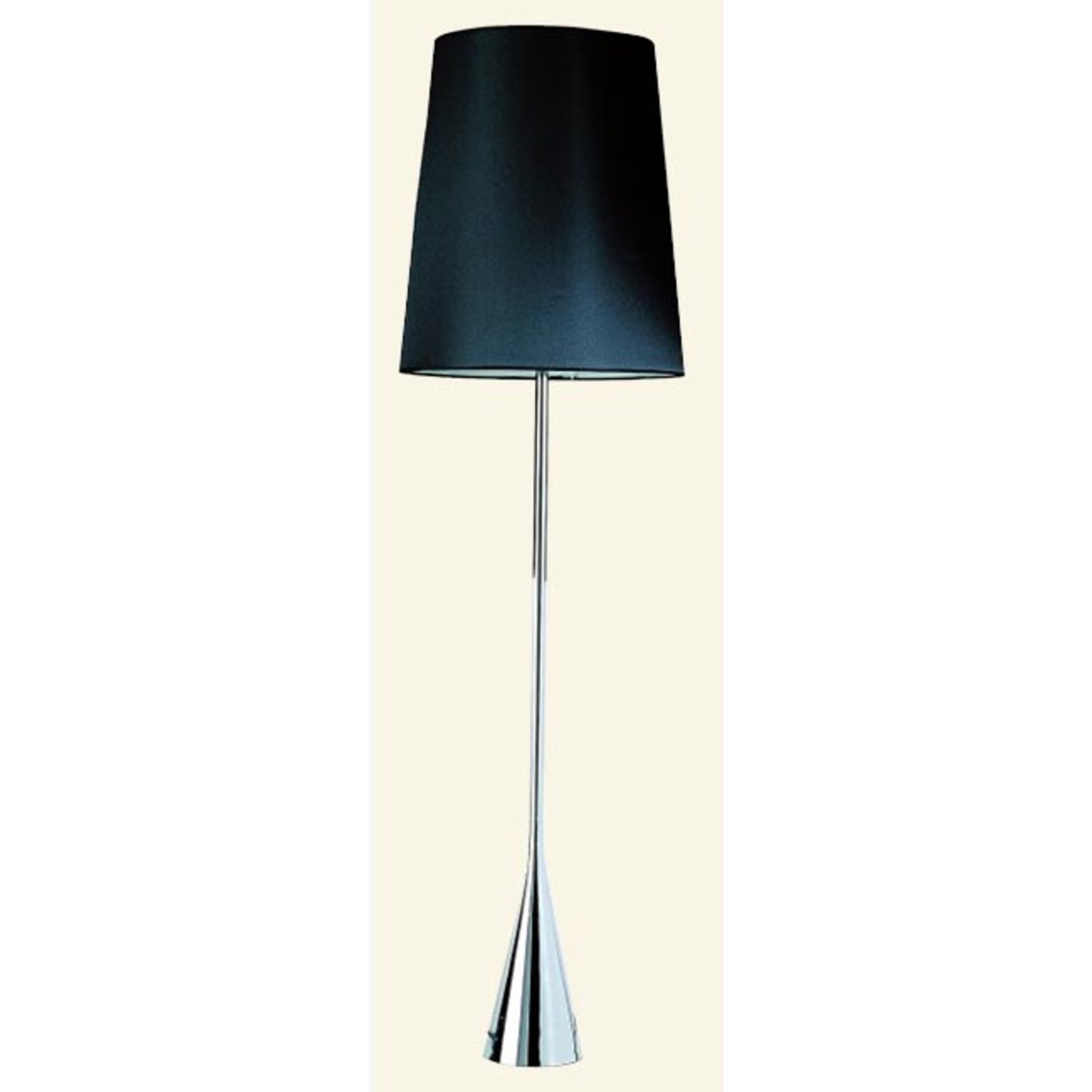 Contemporary Floor Lamp - Chrome and Black