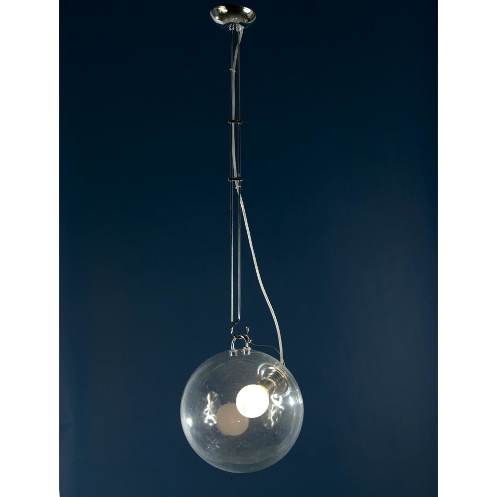 Glass Sphere Ceiling Light - Silver