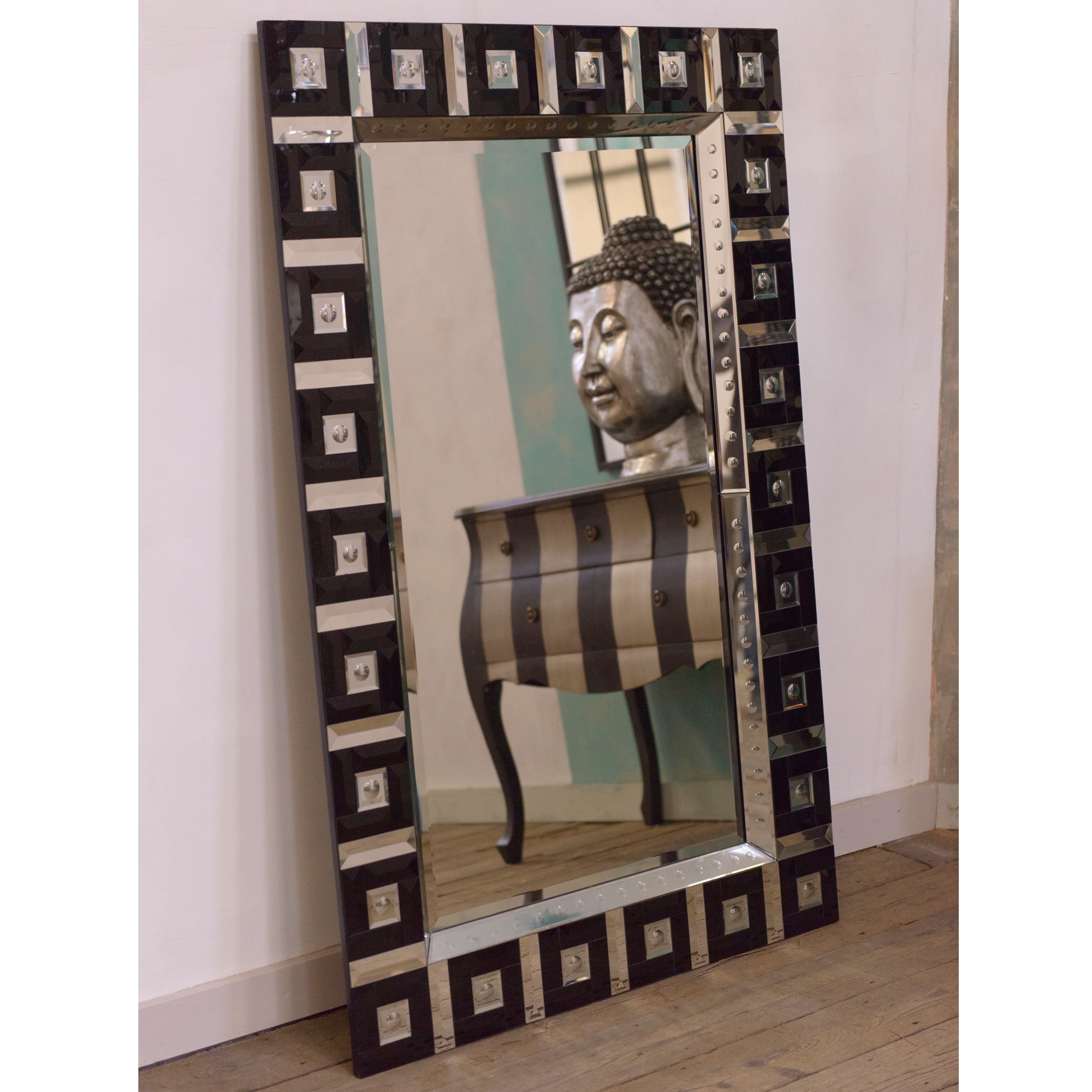 Contemporary Venetian Mirror - Black