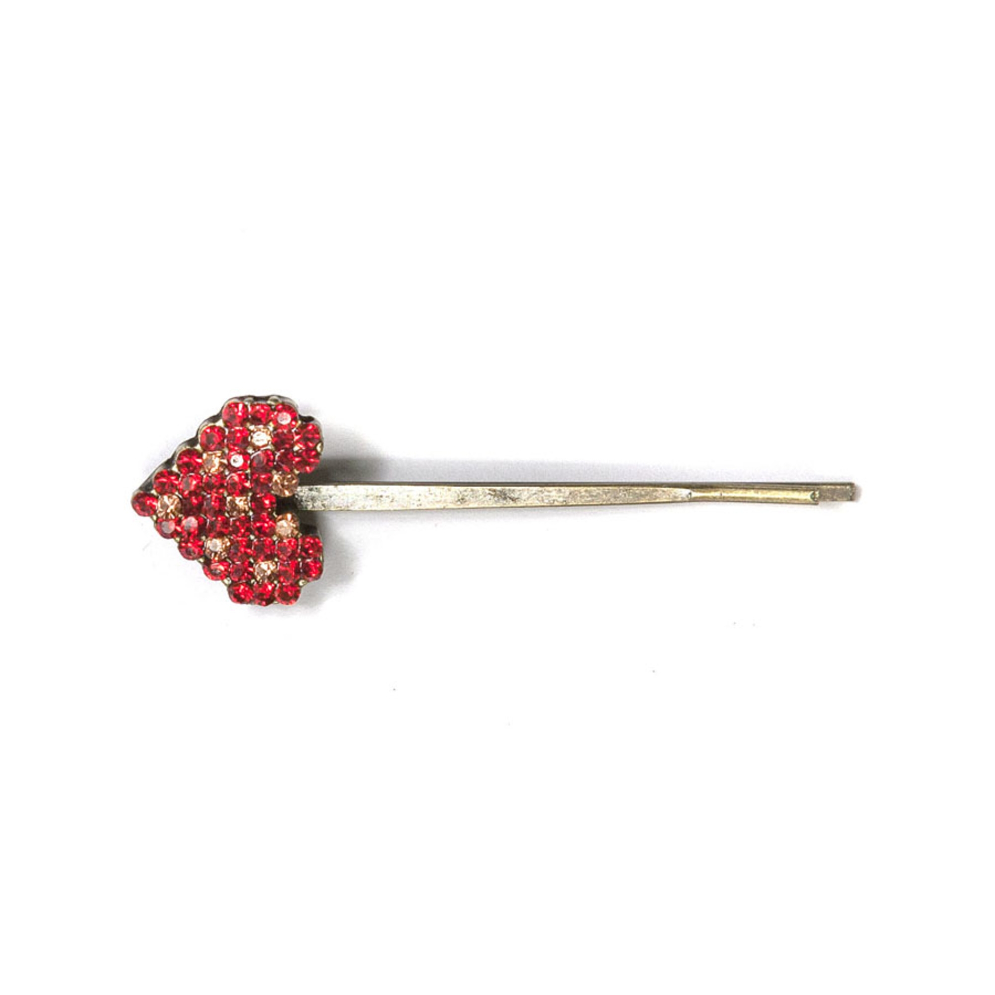 Small Heart Hair Clip - Red
