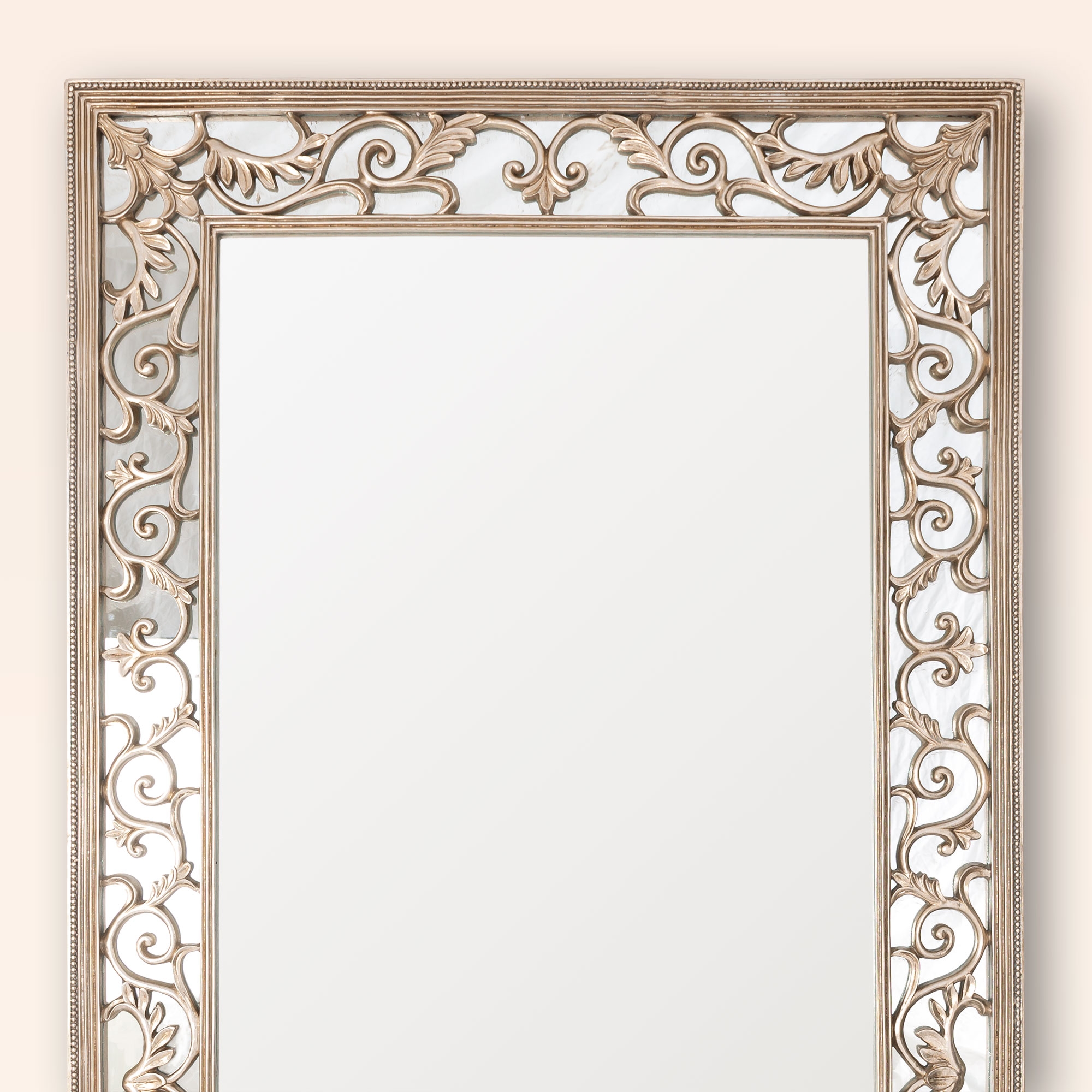 Rococo Champagne Floor Mirror