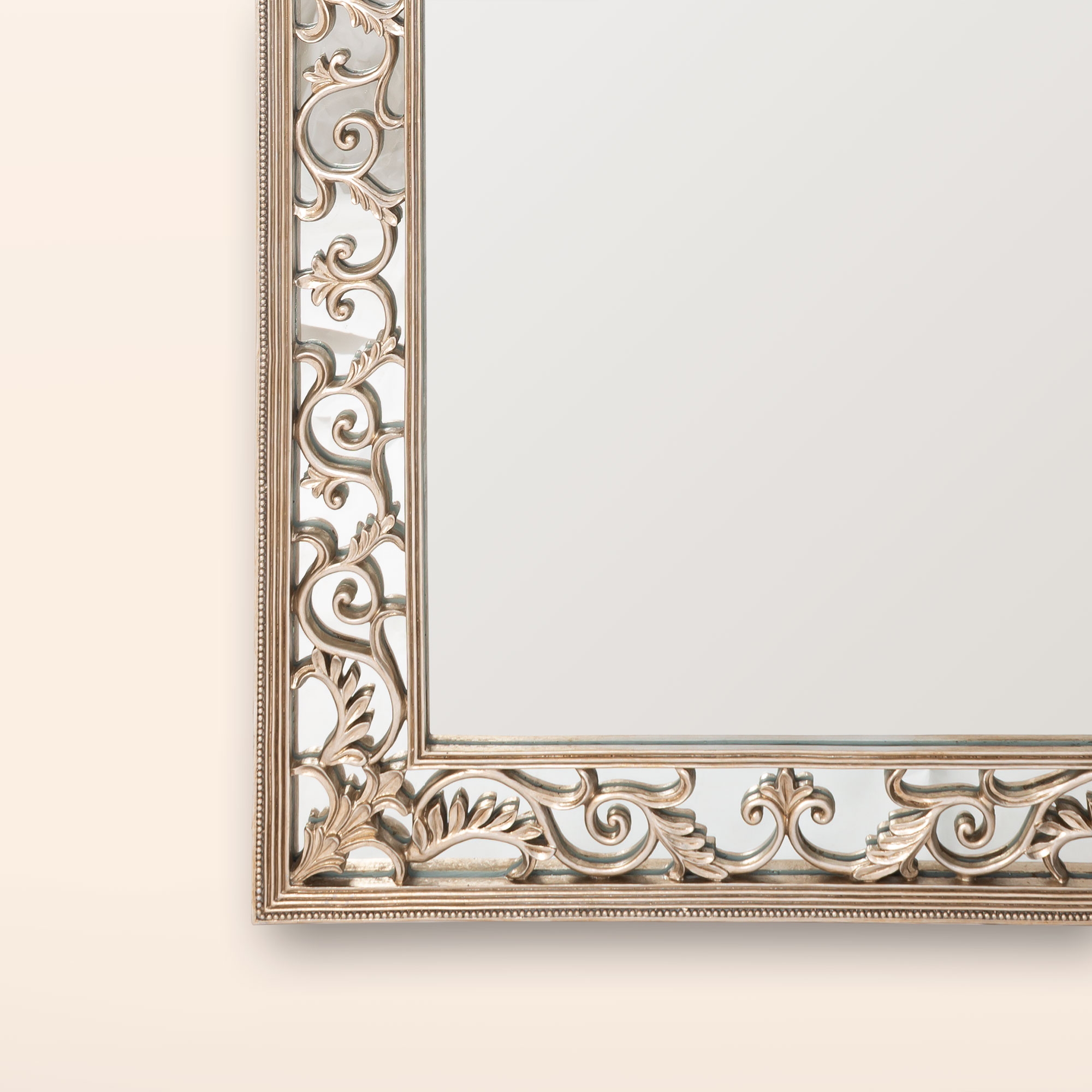 Rococo Champagne Floor Mirror