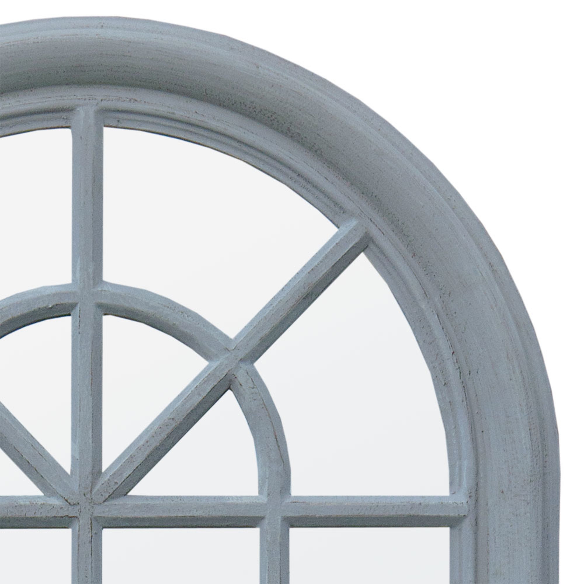 Architectural Floor Standing Window Mirror - Soft Grey 