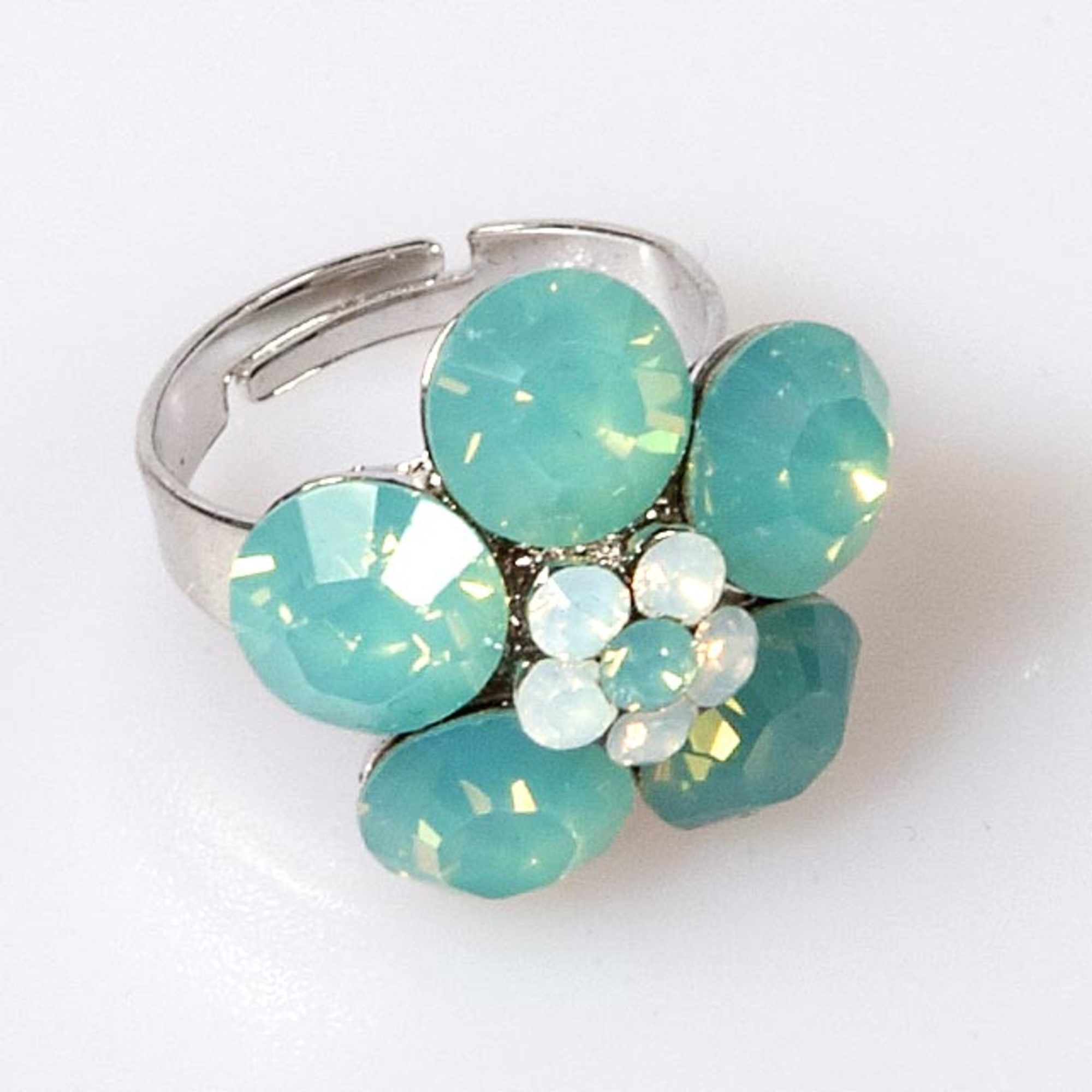 Pacific Opal Mini Flower Ring