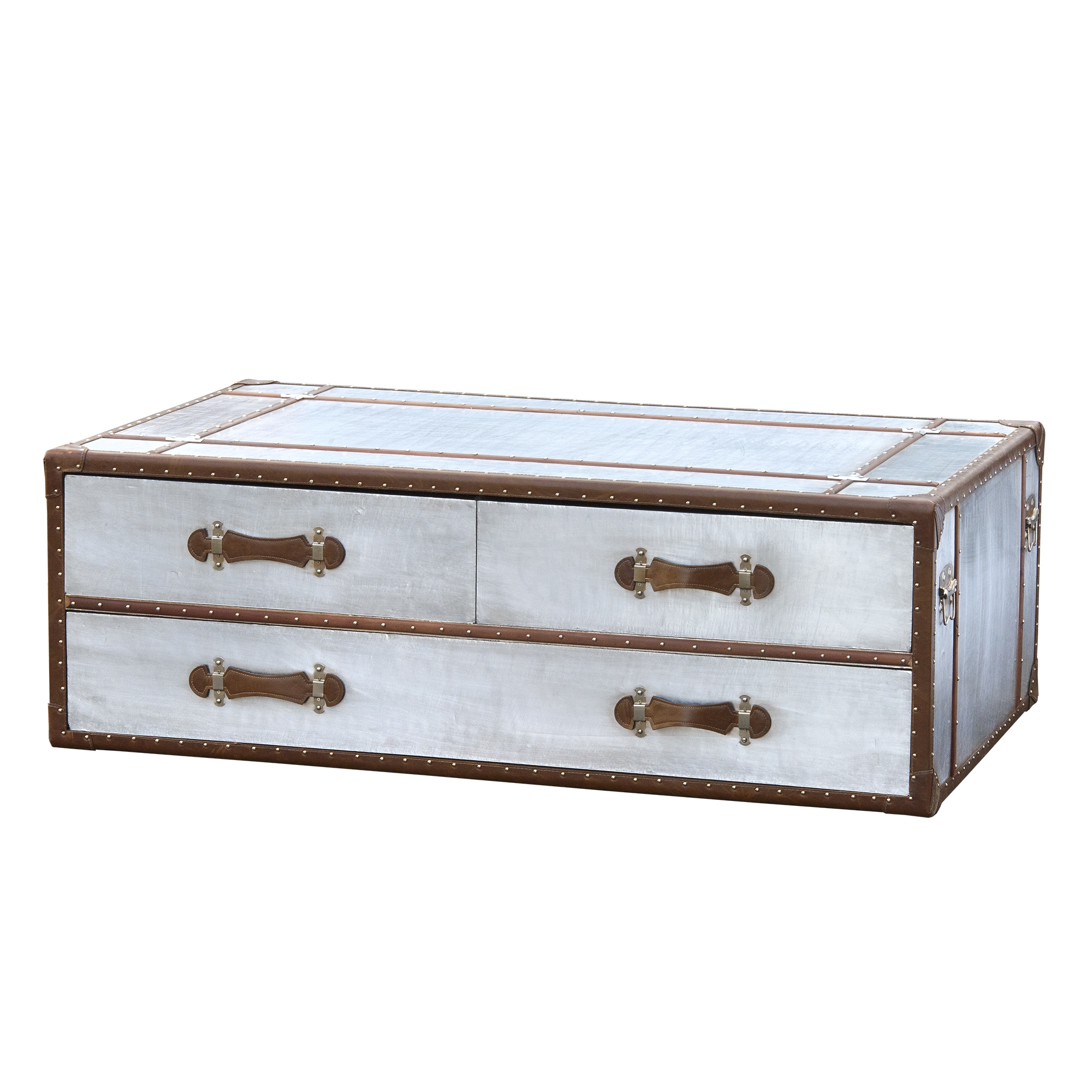 Industrial Aluminium Coffee Table - Silver