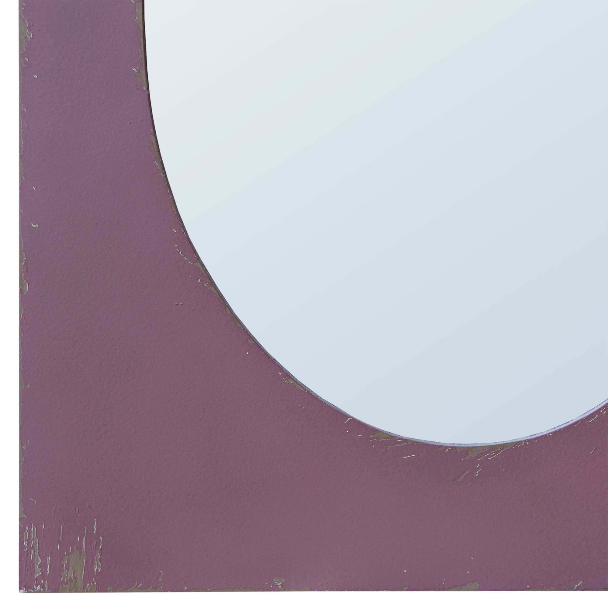 Purple Distressed Decorative Oval Wall Bedroom Hall Bathroom Mirror