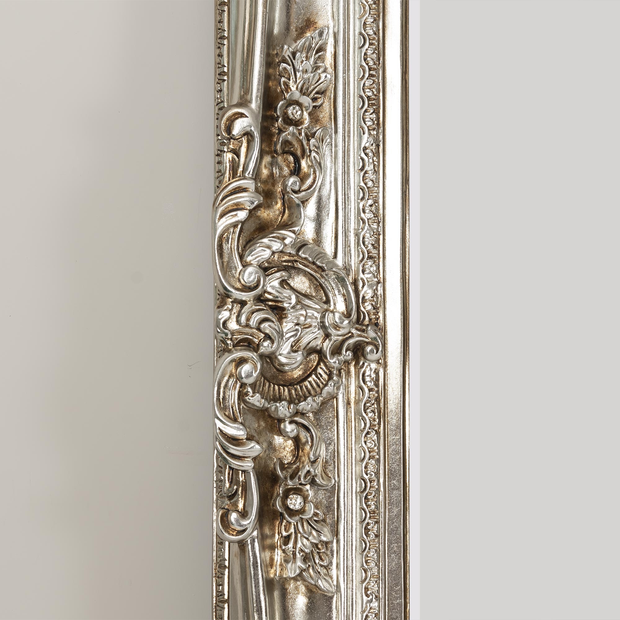 Leonardo Antique Style Silver Large Floor Standing Decorative Wall Mirror
