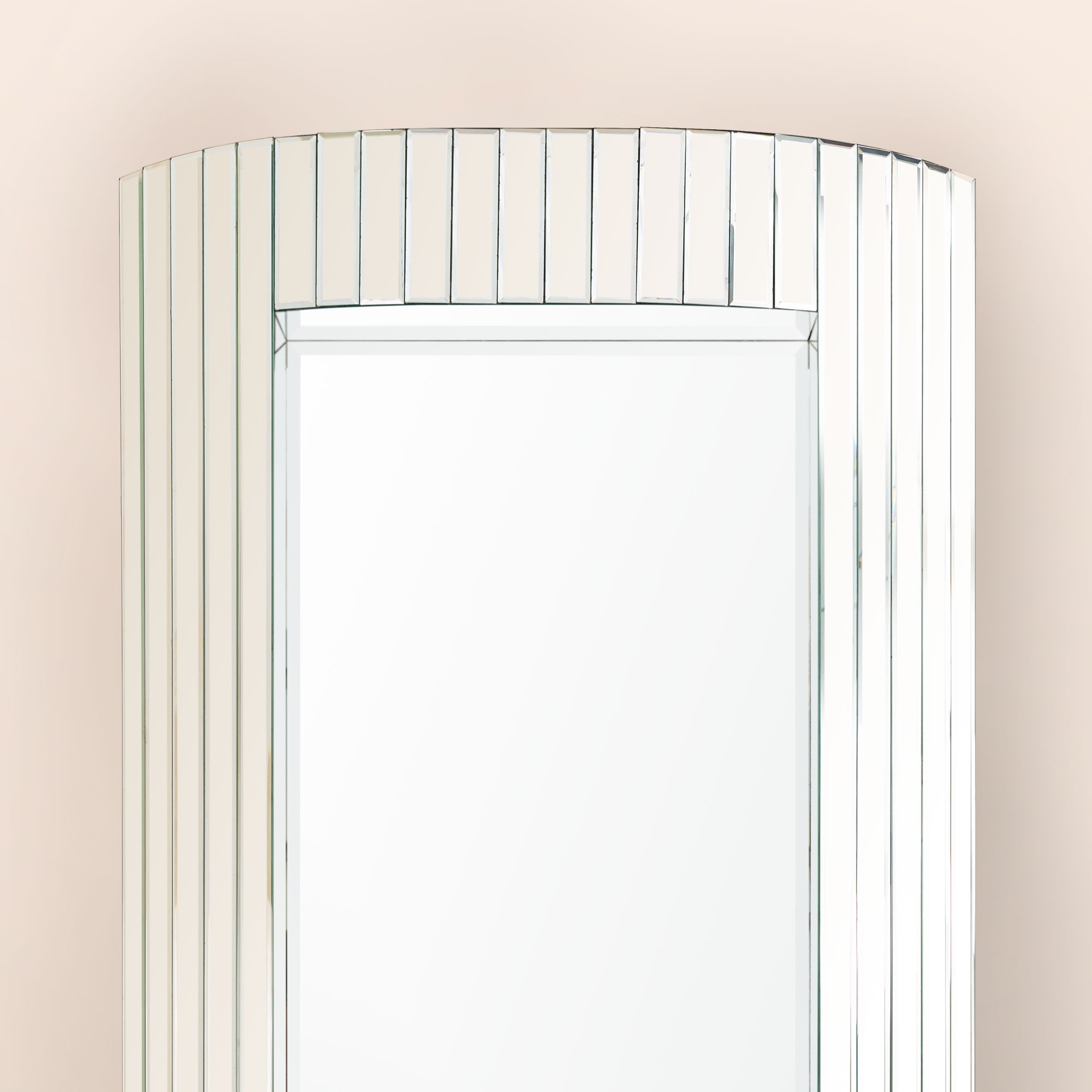 Contemporary Venetian Large Full Length Floor Standing Mirror with Shelf